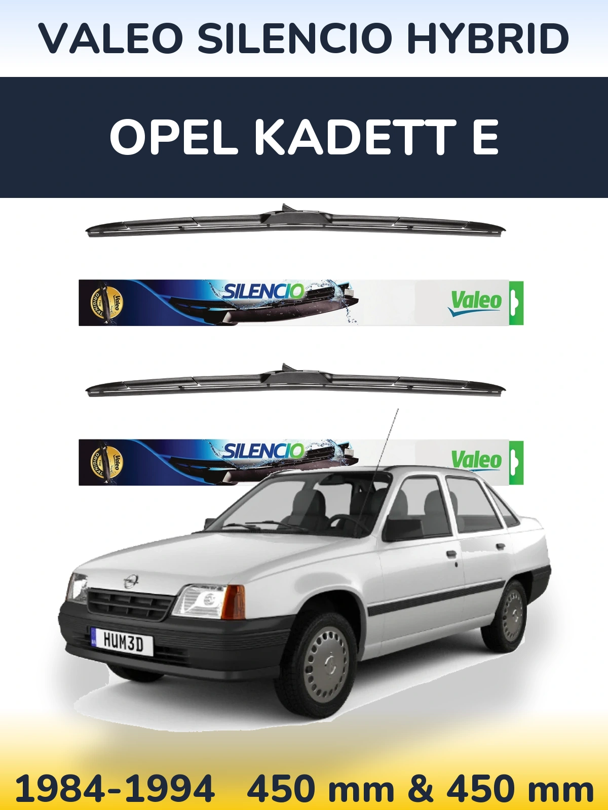 Torkarblad Valeo Silencio Hybrid för Opel Kadett E
