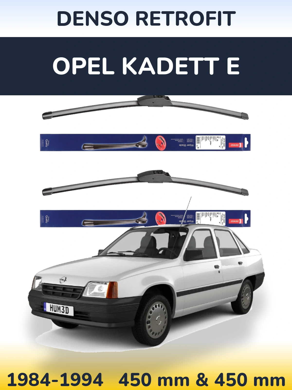 Torkarblad Denso Retrofit för Opel Kadett E