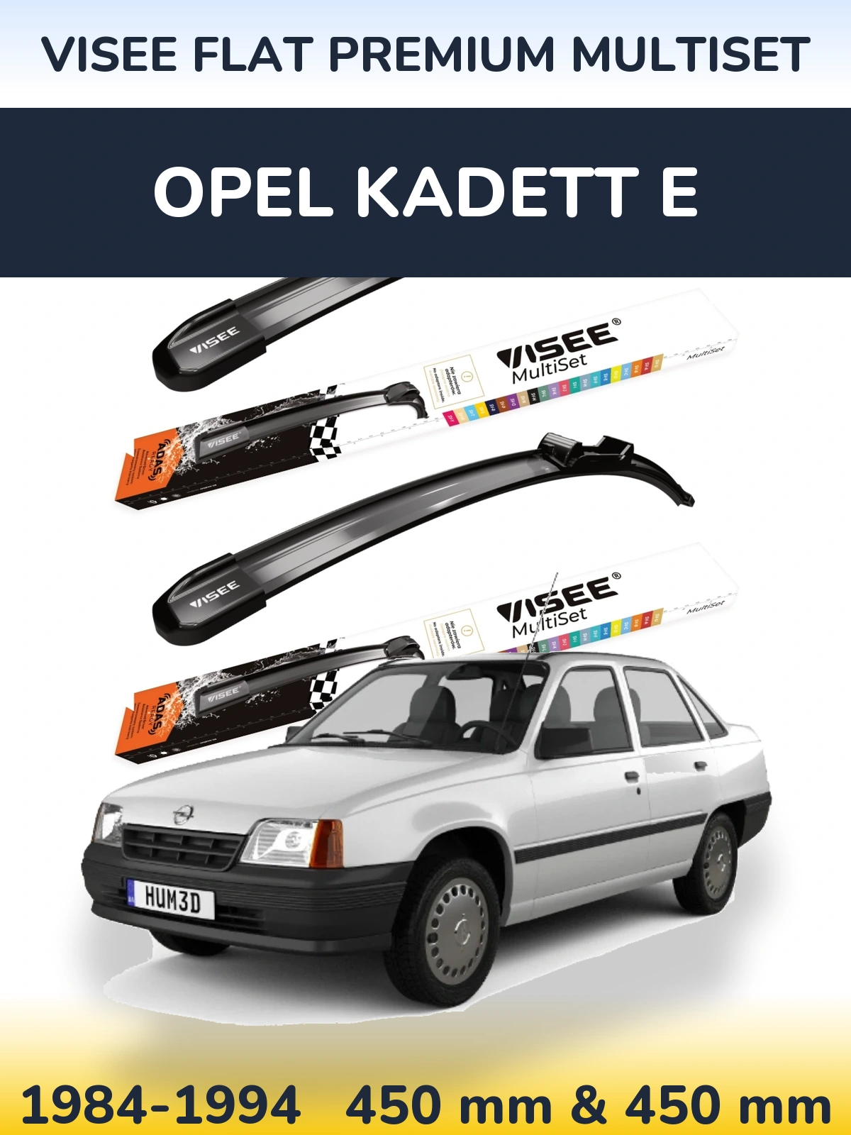 Torkarblad VISEE FLAT PREMIUM MultiSet för Opel Kadett E