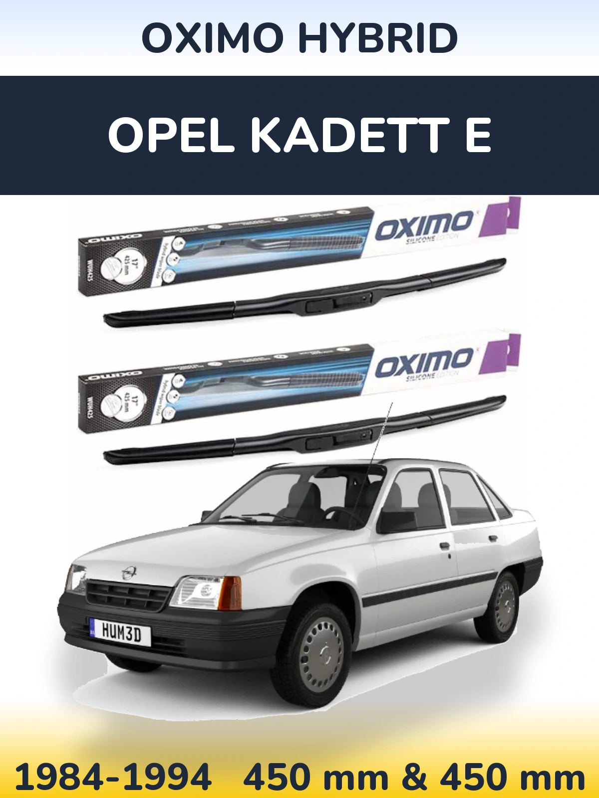 Torkarblad Oximo Hybrid för Opel Kadett E