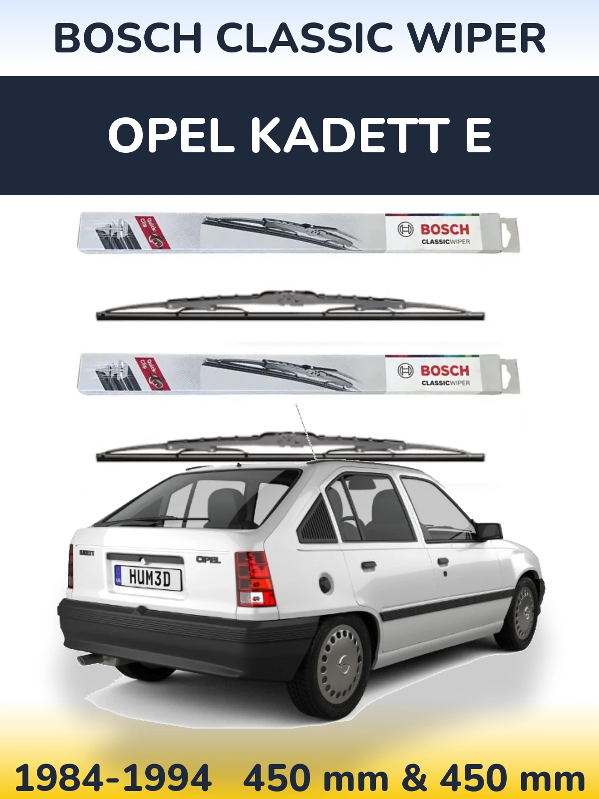 Torkarblad BOSCH Classic Wiper för Opel Kadett E