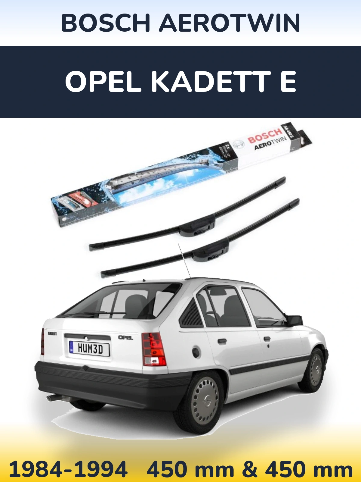 Torkarblad BOSCH AeroTwin för Opel Kadett E