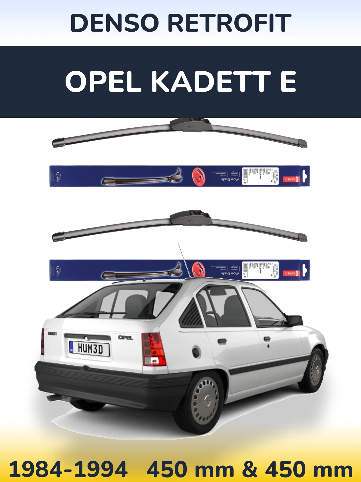 Torkarblad Denso Retrofit för Opel Kadett E
