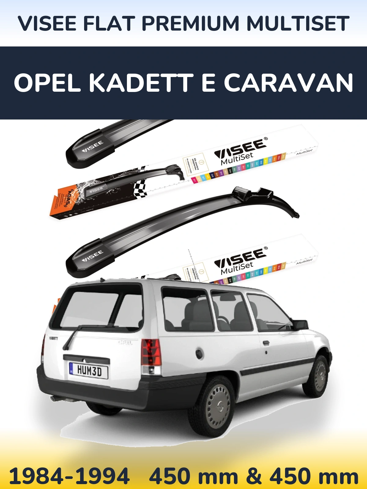 Torkarblad VISEE FLAT PREMIUM MultiSet för Opel Kadett E Caravan