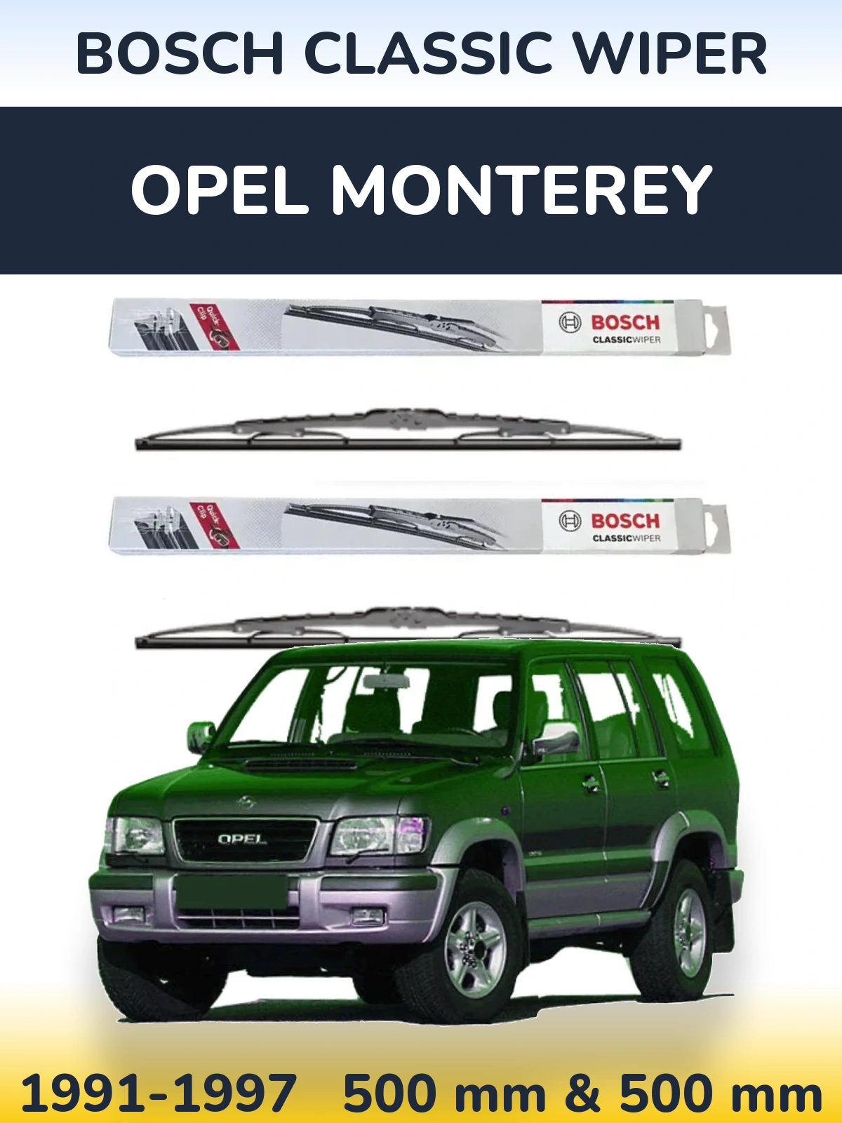 Torkarblad BOSCH Classic Wiper för Opel Monterey