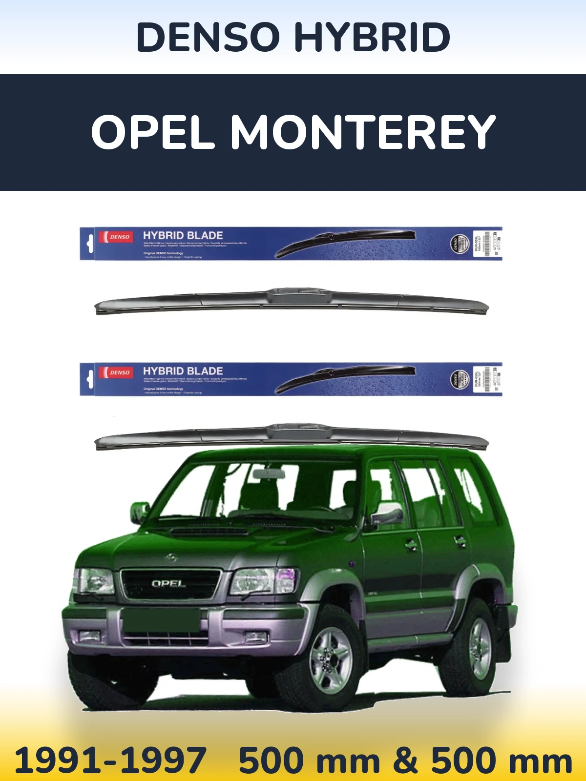 Torkarblad Denso Hybrid för Opel Monterey