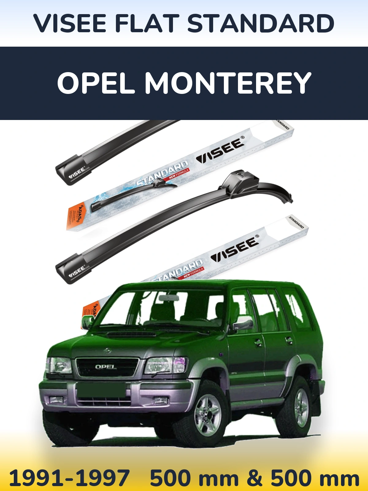 Torkarblad VISEE FLAT STANDARD för Opel Monterey