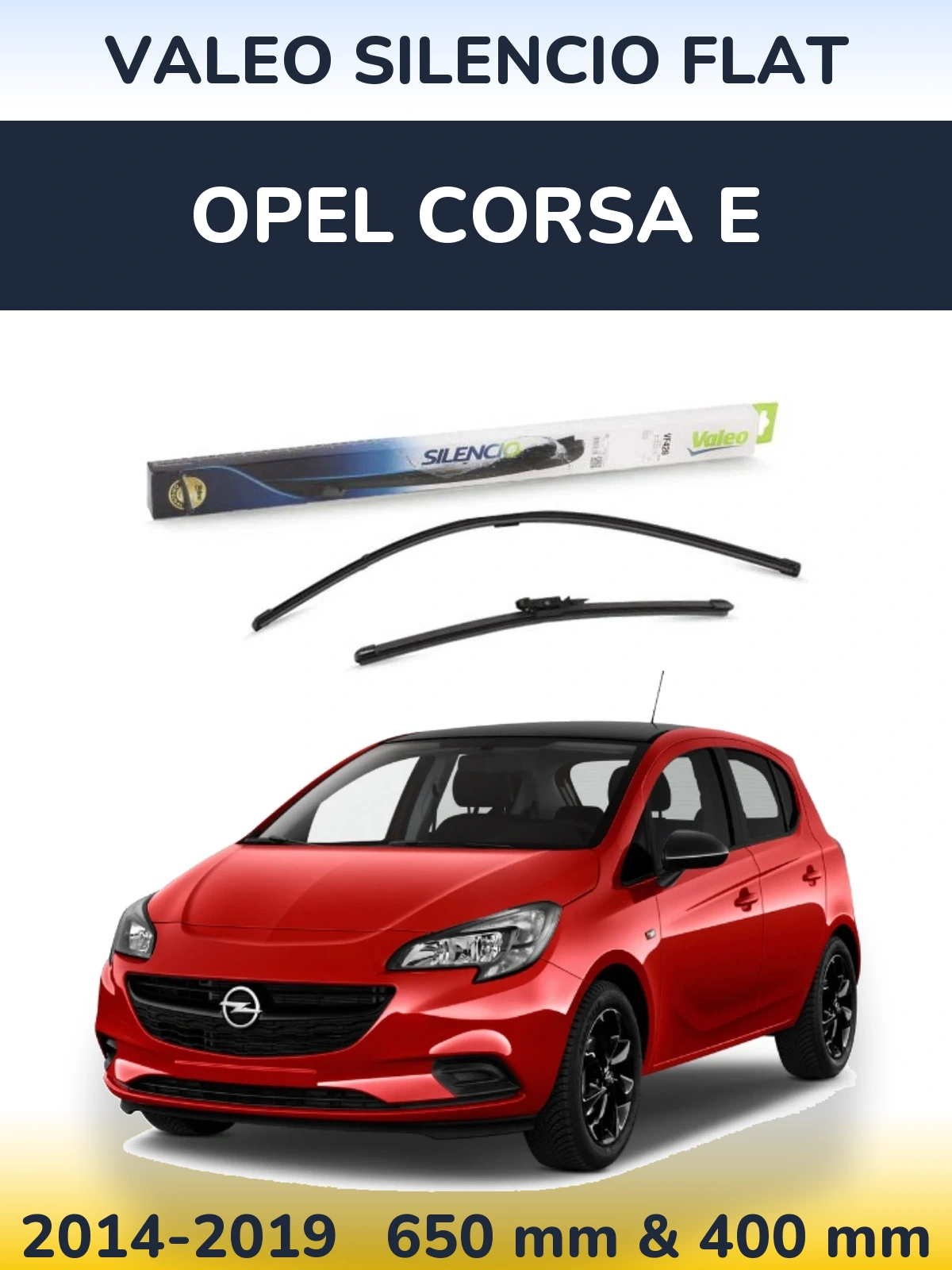 Torkarblad Valeo Silencio Flat för Opel Corsa E