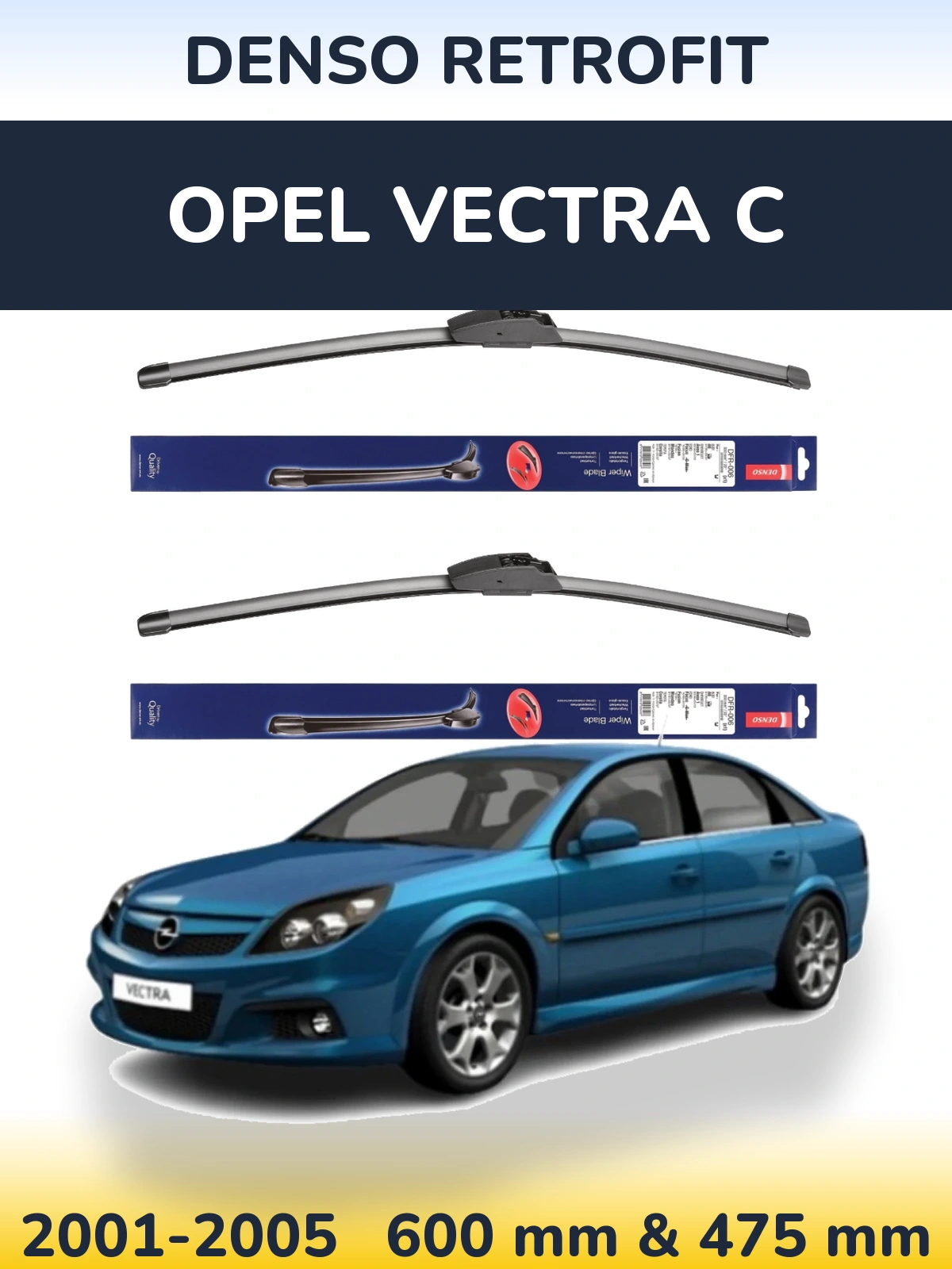 Torkarblad Denso Retrofit för Opel Vectra C