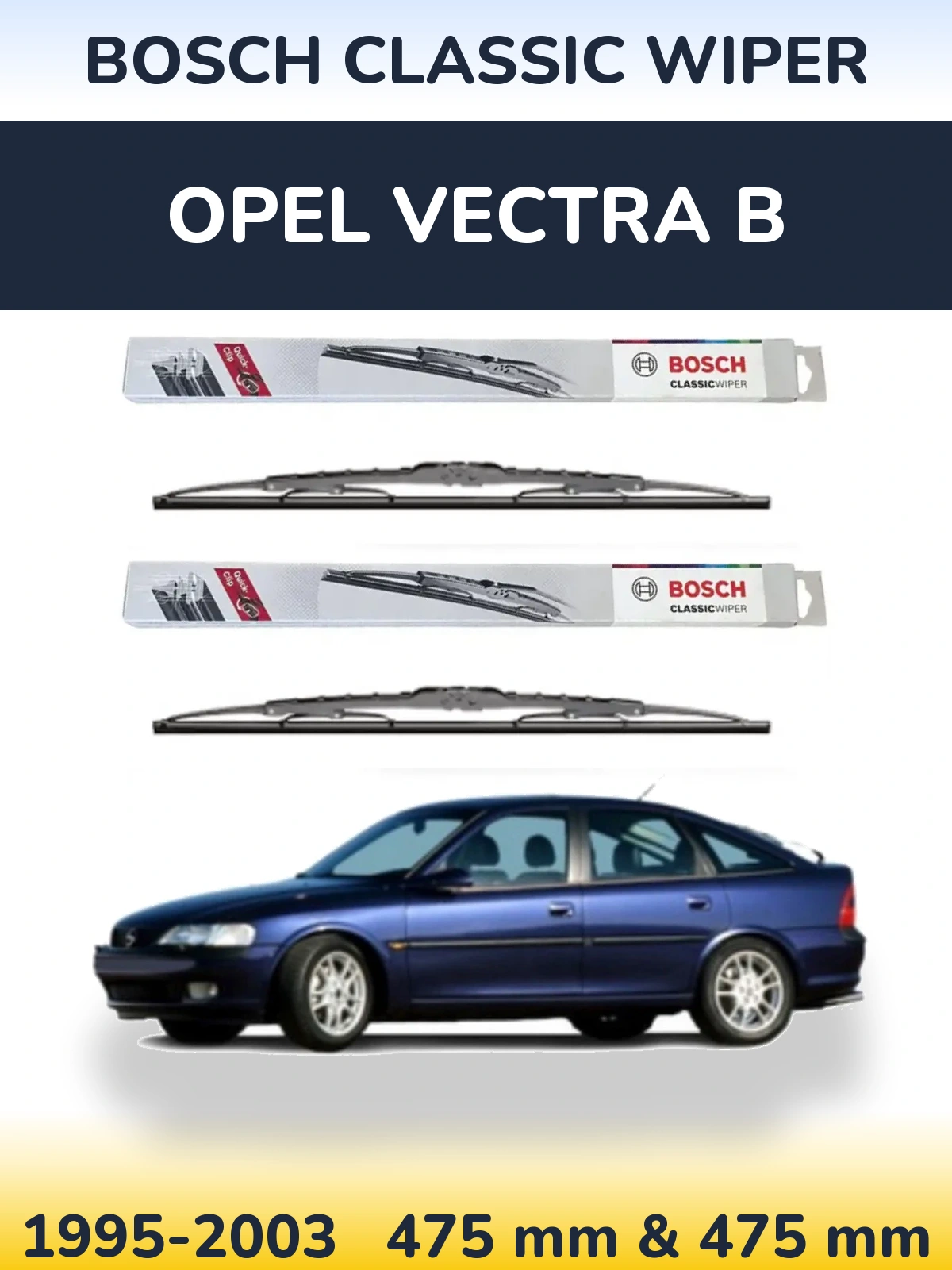 Torkarblad BOSCH Classic Wiper för Opel Vectra B