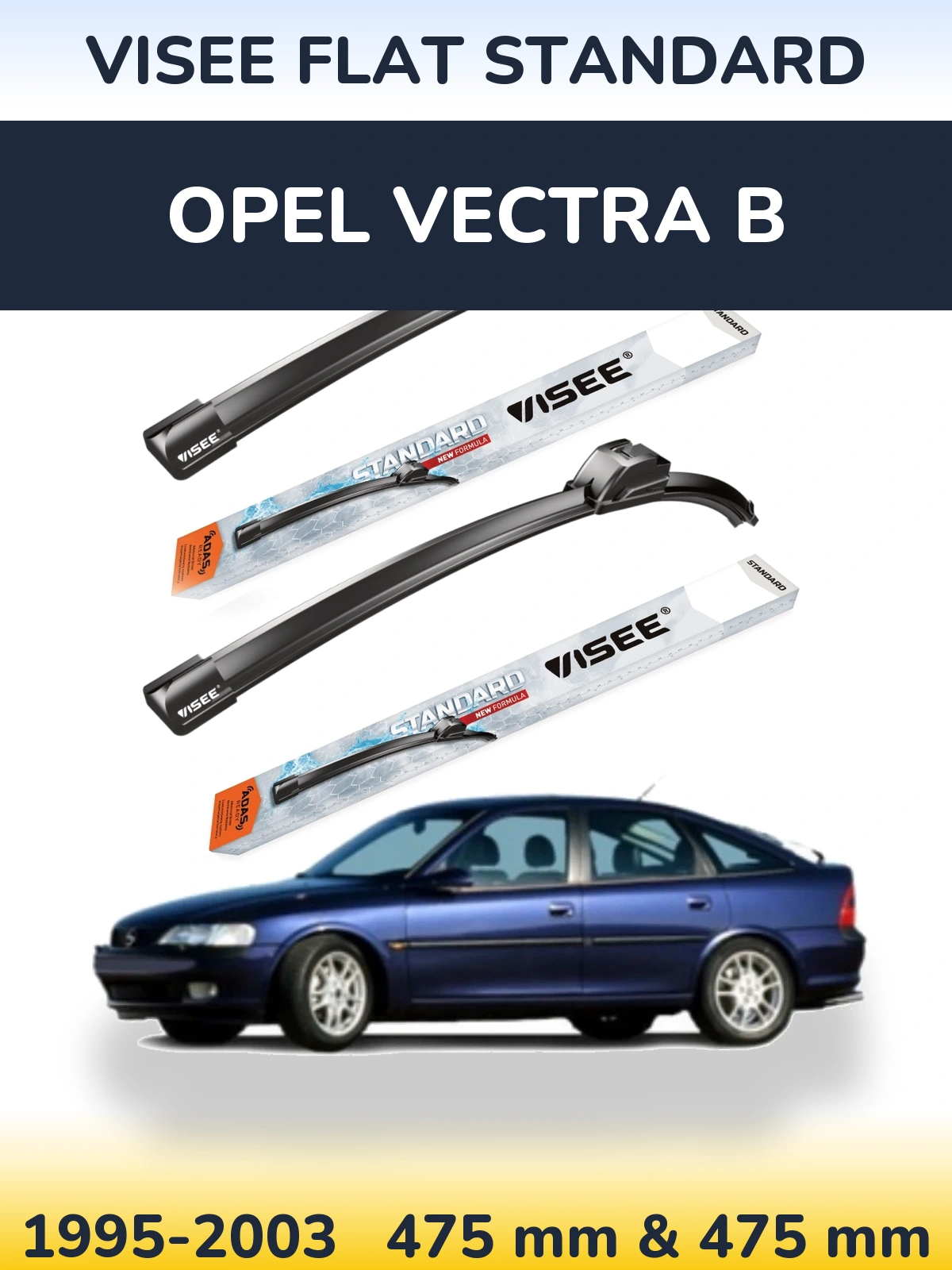 Torkarblad VISEE FLAT STANDARD för Opel Vectra B