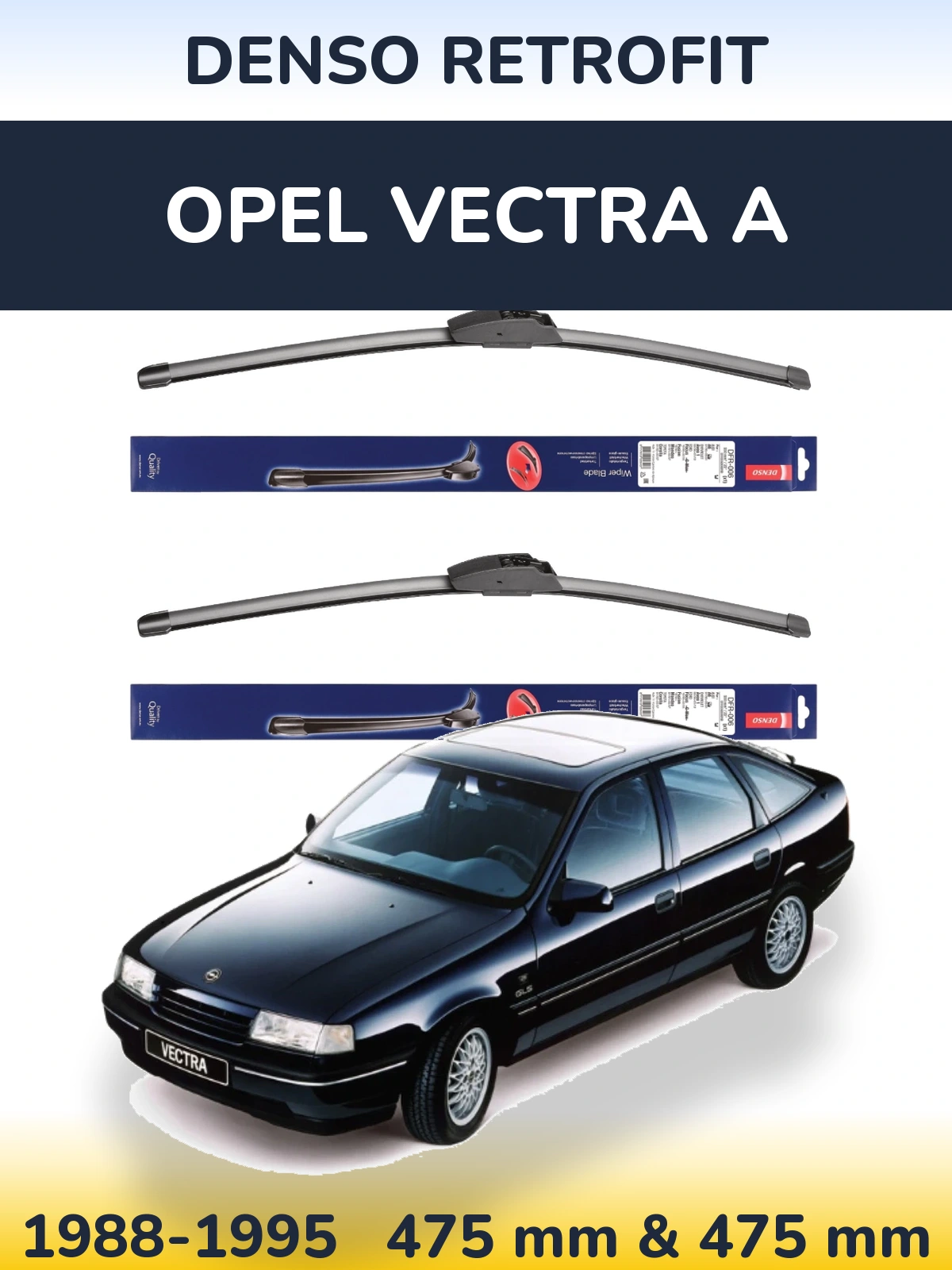 Torkarblad Denso Retrofit för Opel Vectra A