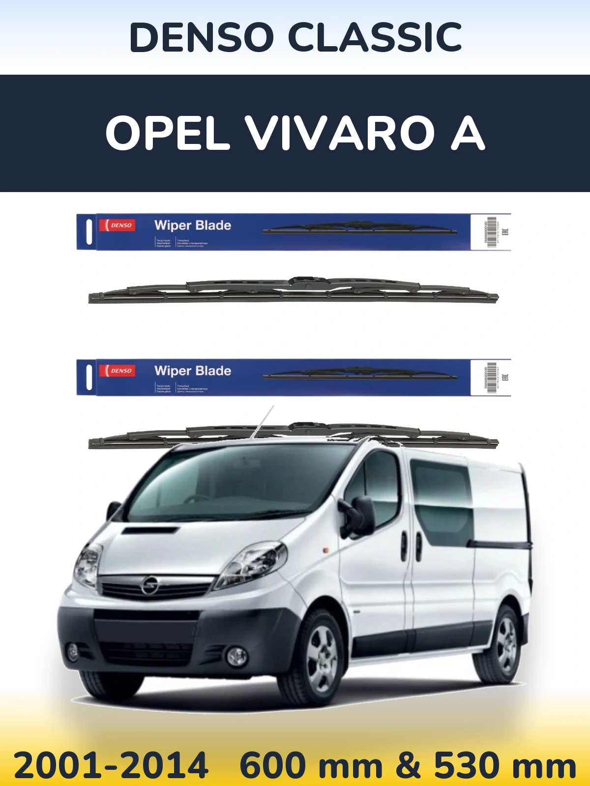 Torkarblad Denso Classic för Opel Vivaro A