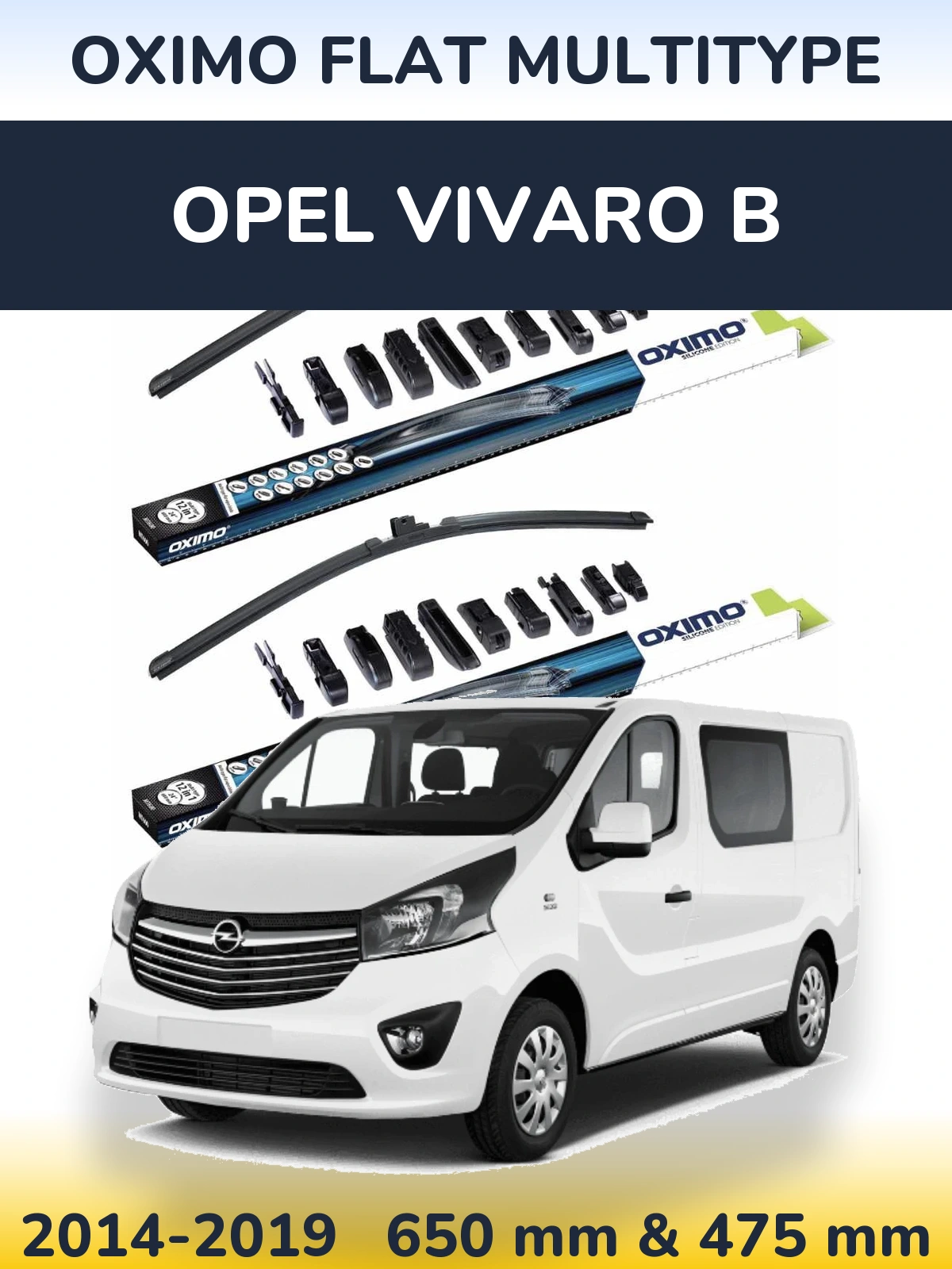 Torkarblad Oximo Flat MultiType för Opel Vivaro B
