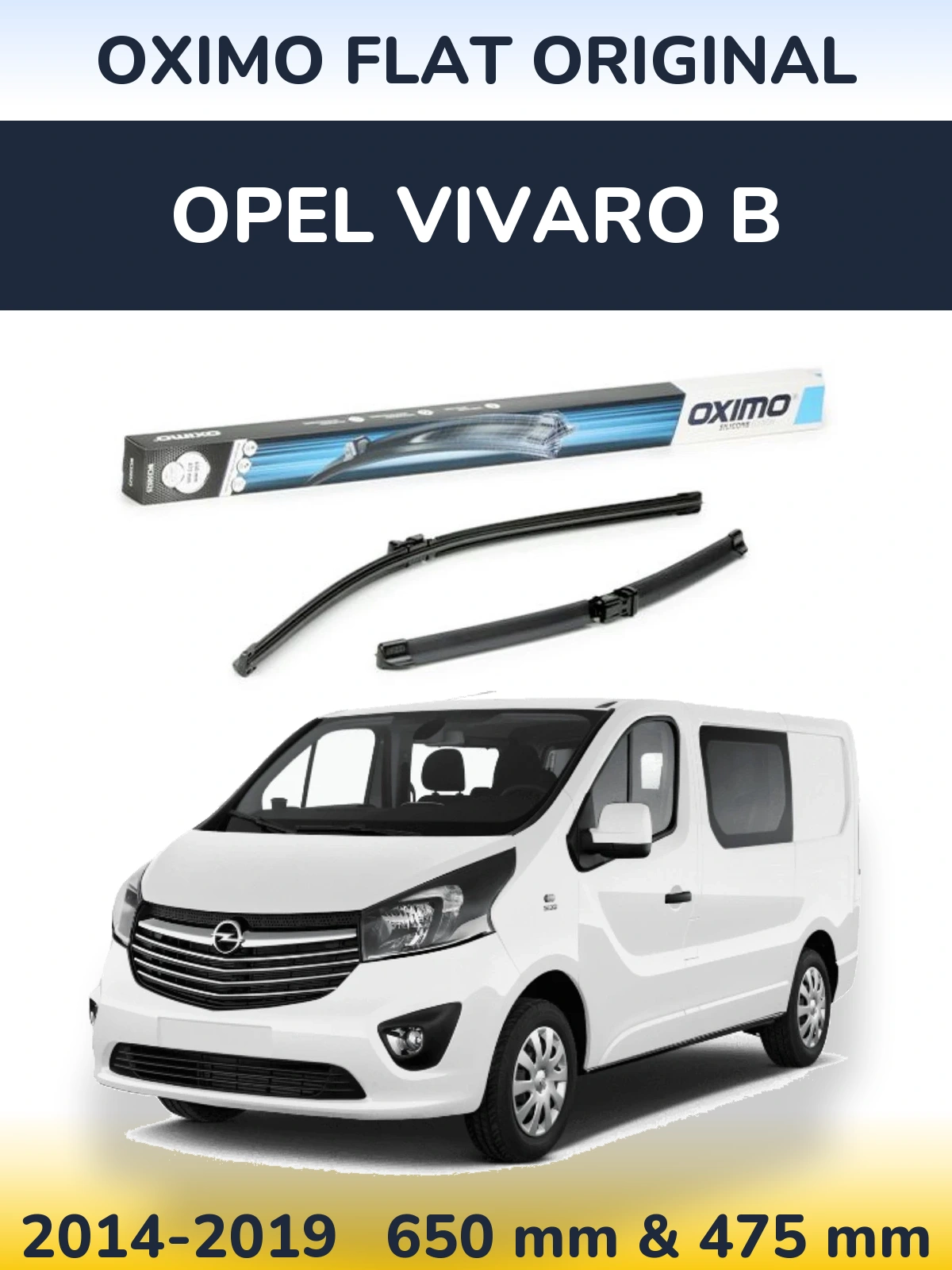 Torkarblad Oximo Flat Original för Opel Vivaro B