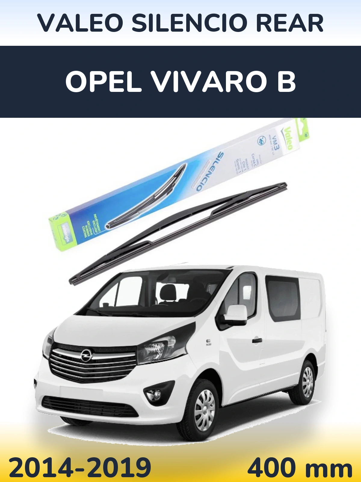 Torkarblad Valeo Silencio Rear för Opel Vivaro B