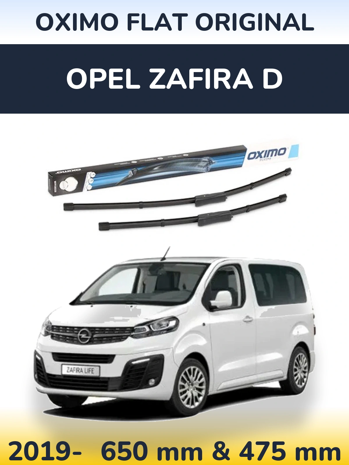 Torkarblad Oximo Flat Original för Opel Zafira D