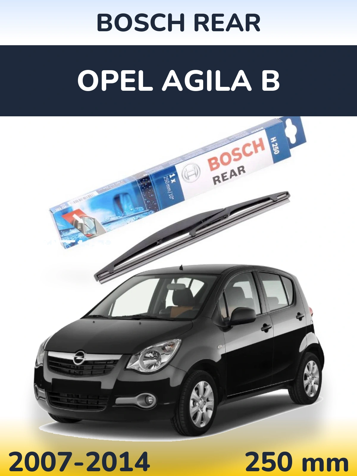 Torkarblad BOSCH Rear för Opel Agila B