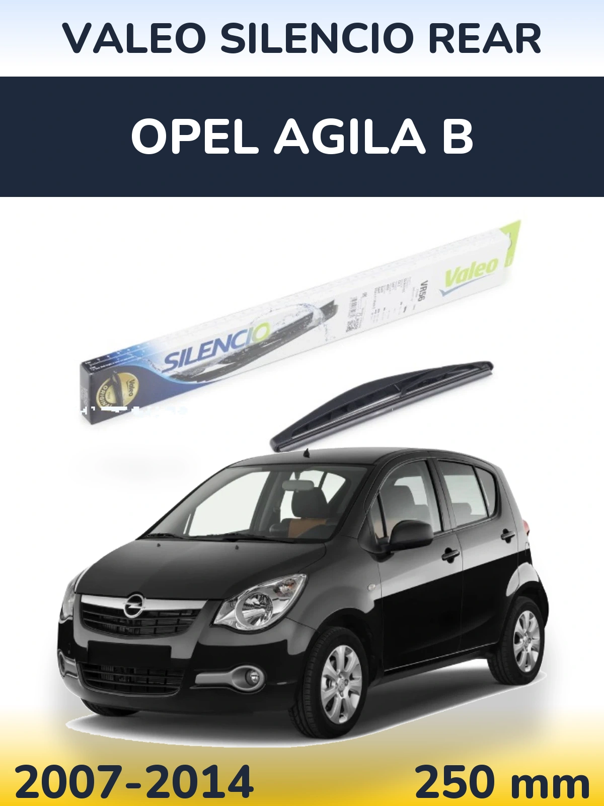 Torkarblad Valeo Silencio Rear för Opel Agila B