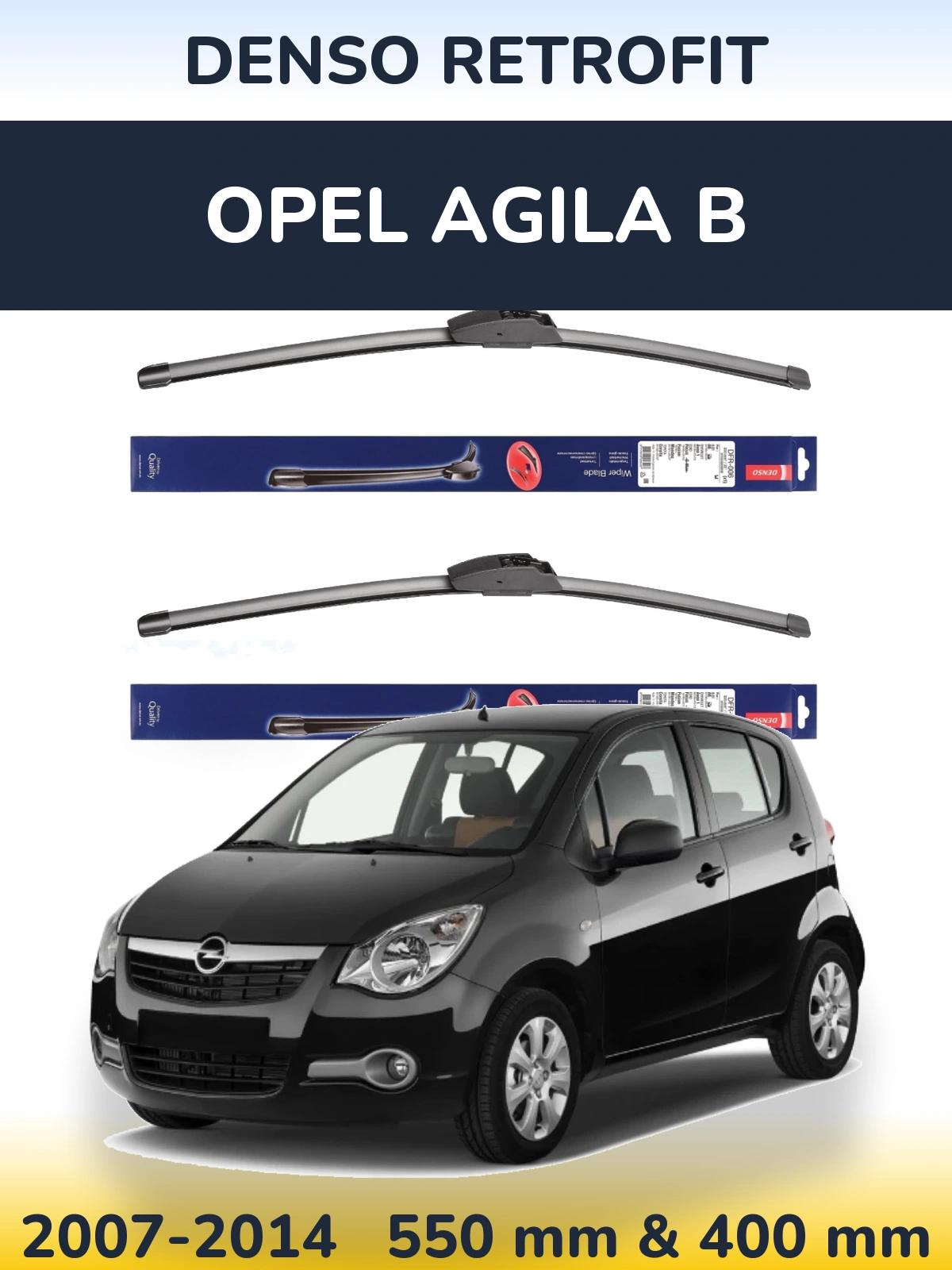 Torkarblad Denso Retrofit för Opel Agila B