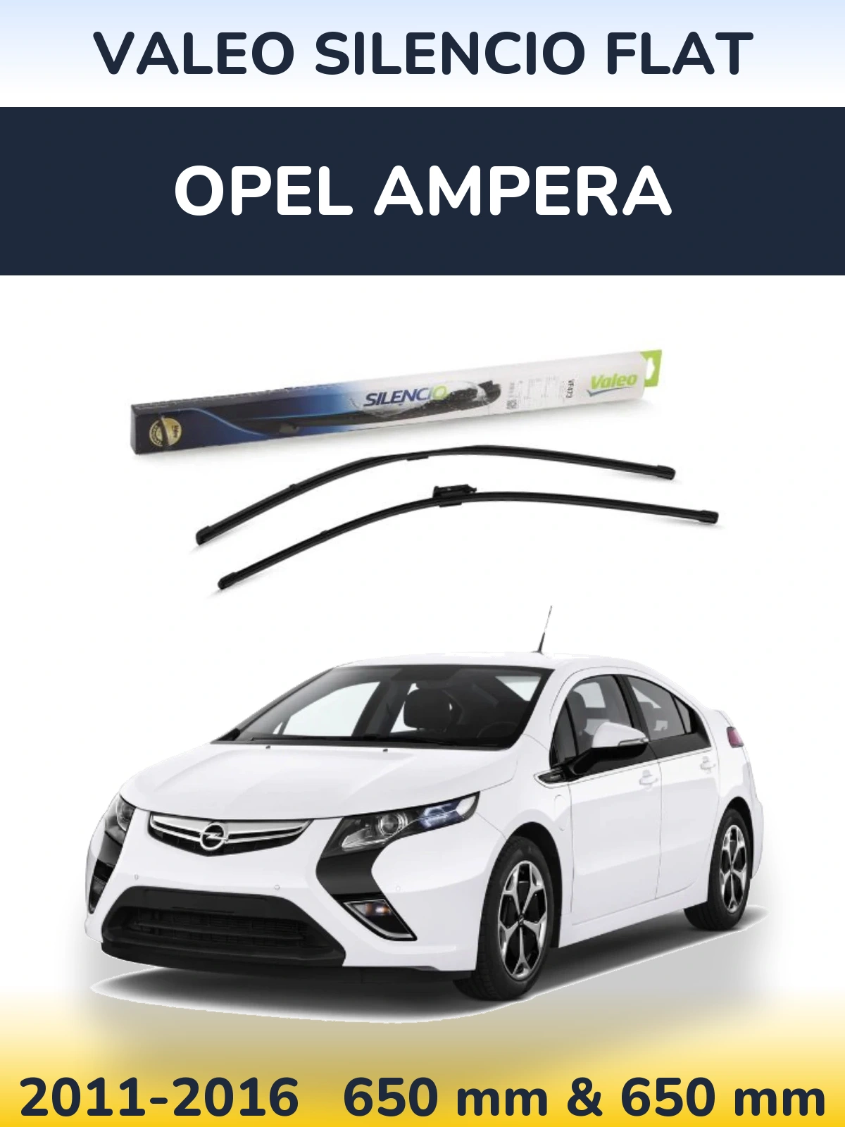Torkarblad Valeo Silencio Flat för Opel Ampera