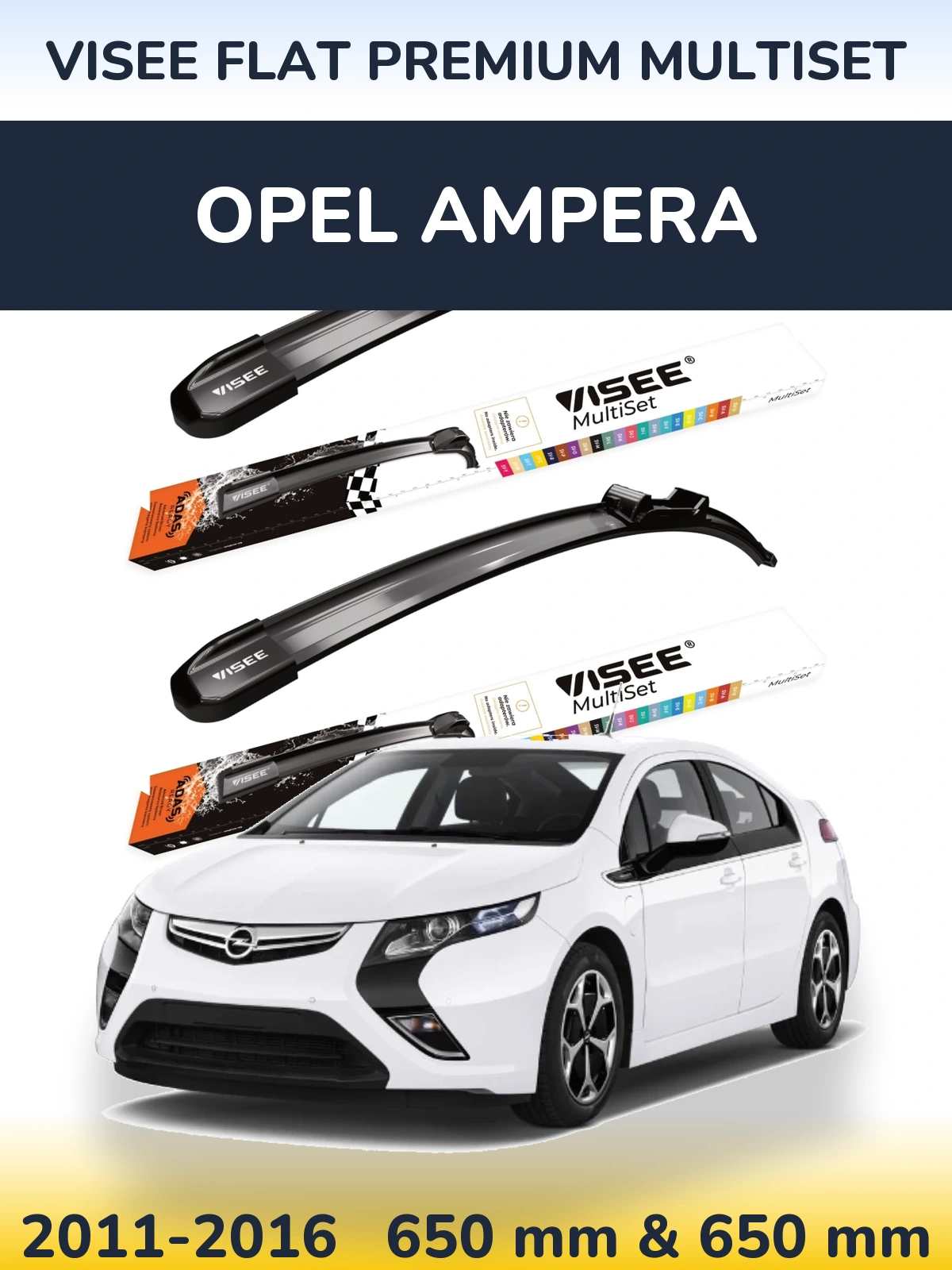 Torkarblad VISEE FLAT PREMIUM MultiSet för Opel Ampera