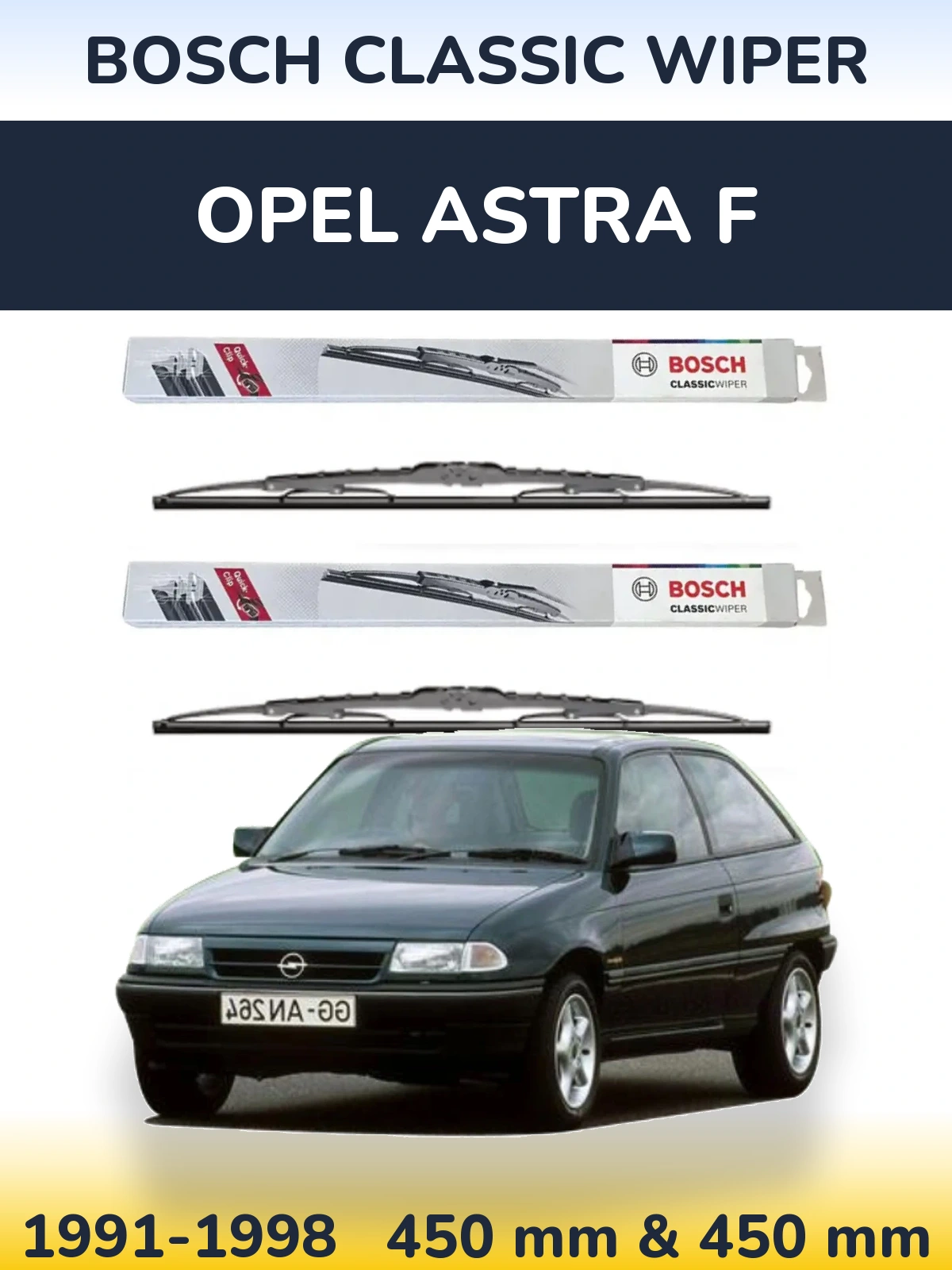 Torkarblad BOSCH Classic Wiper för Opel Astra F
