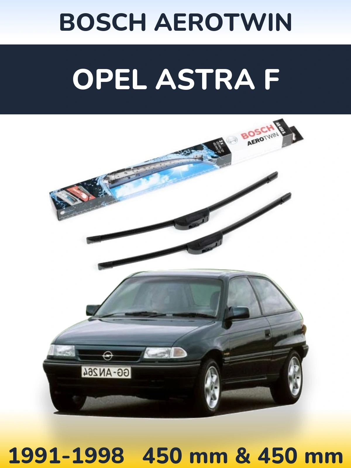 Torkarblad BOSCH AeroTwin för Opel Astra F