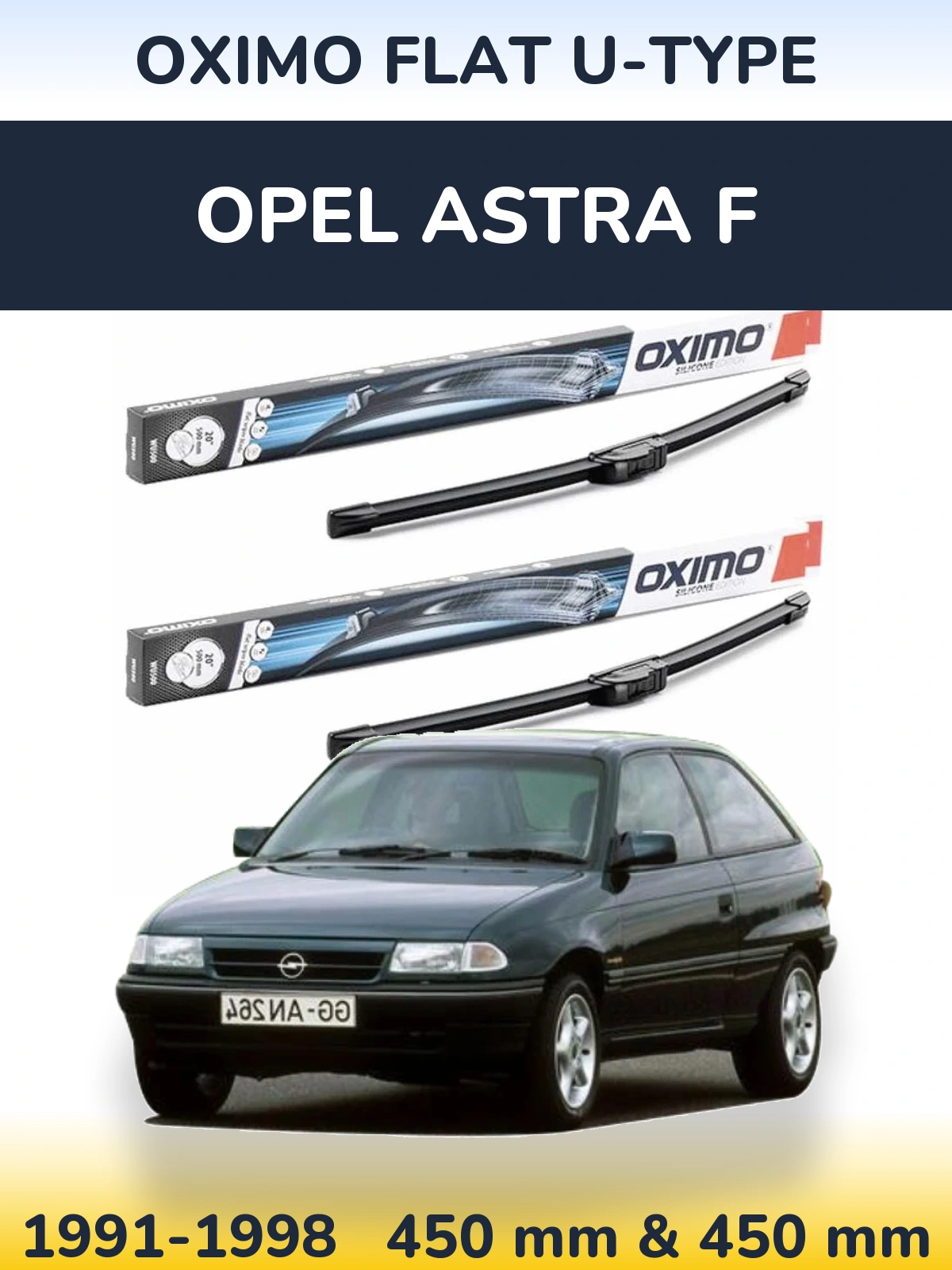 Torkarblad Oximo Flat U-type för Opel Astra F