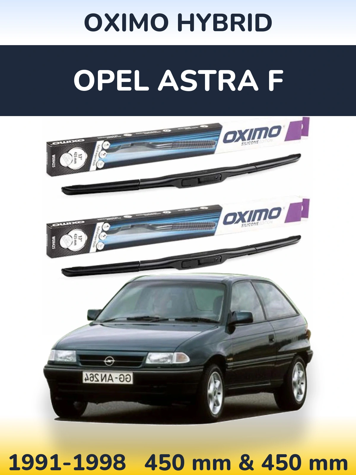 Torkarblad Oximo Hybrid för Opel Astra F