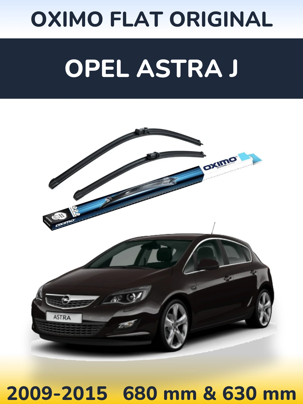 Torkarblad Oximo Flat Original för Opel Astra J