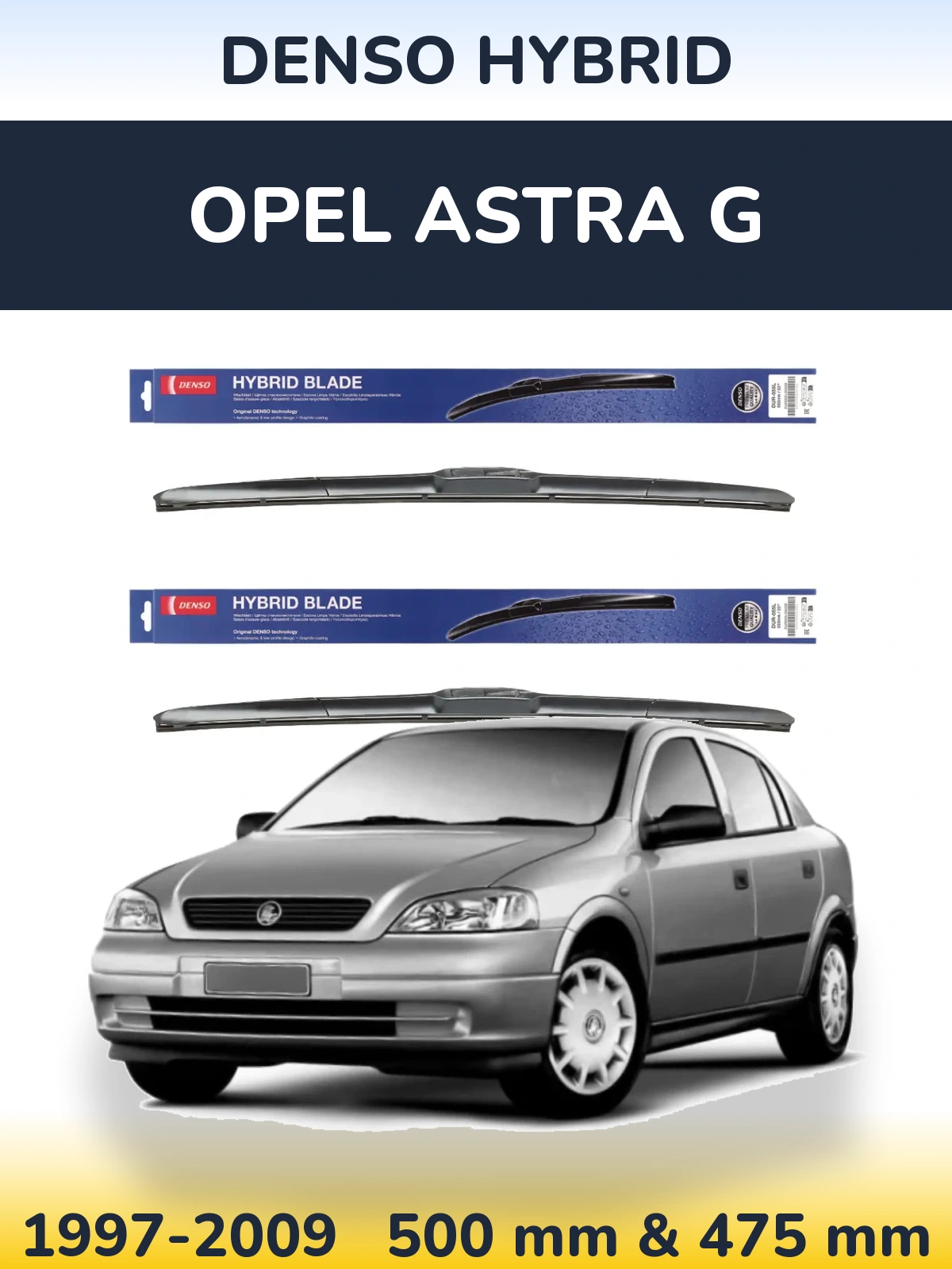 Torkarblad Denso Hybrid för Opel Astra G