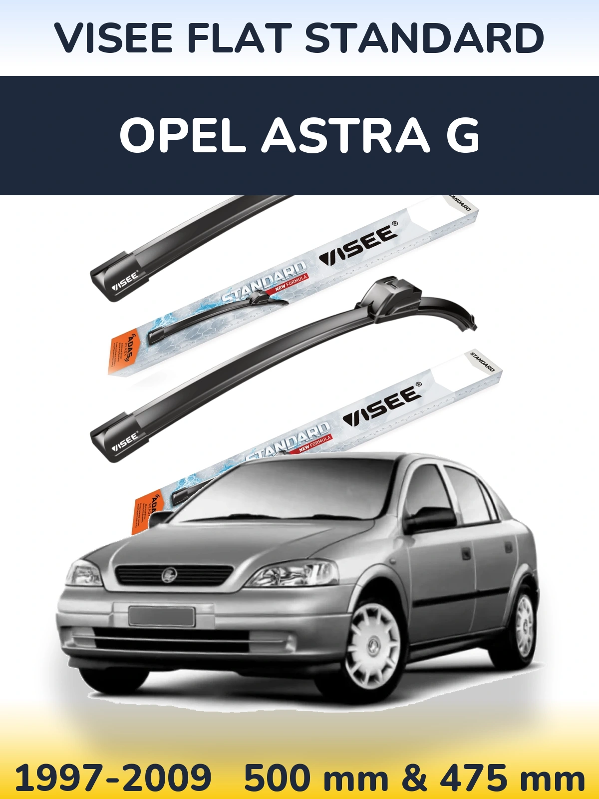 Torkarblad VISEE FLAT STANDARD för Opel Astra G