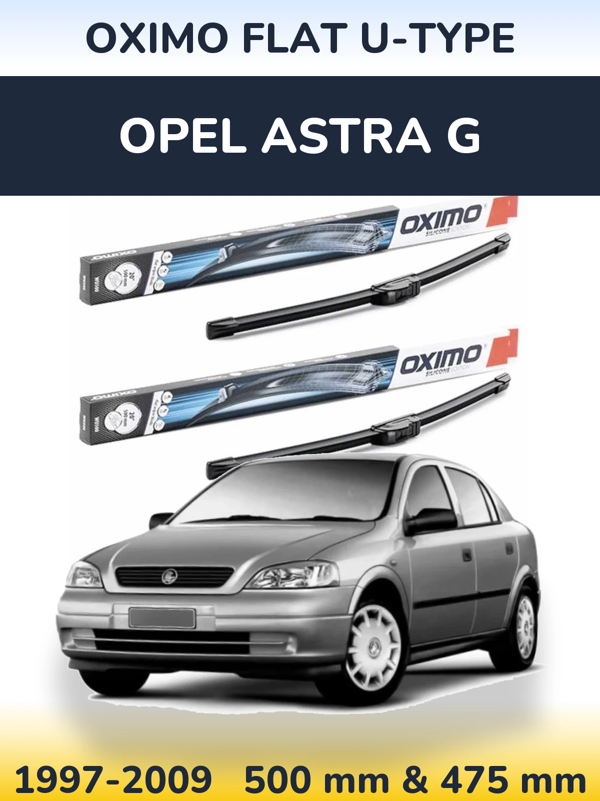 Torkarblad Oximo Flat U-type för Opel Astra G