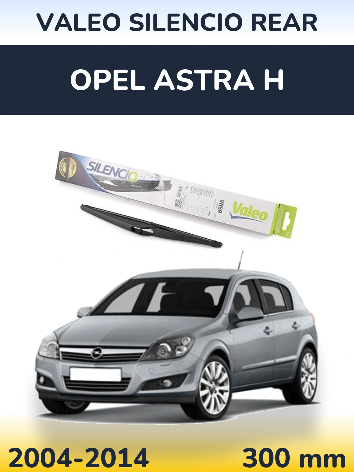 Torkarblad Valeo Silencio Rear för Opel Astra H