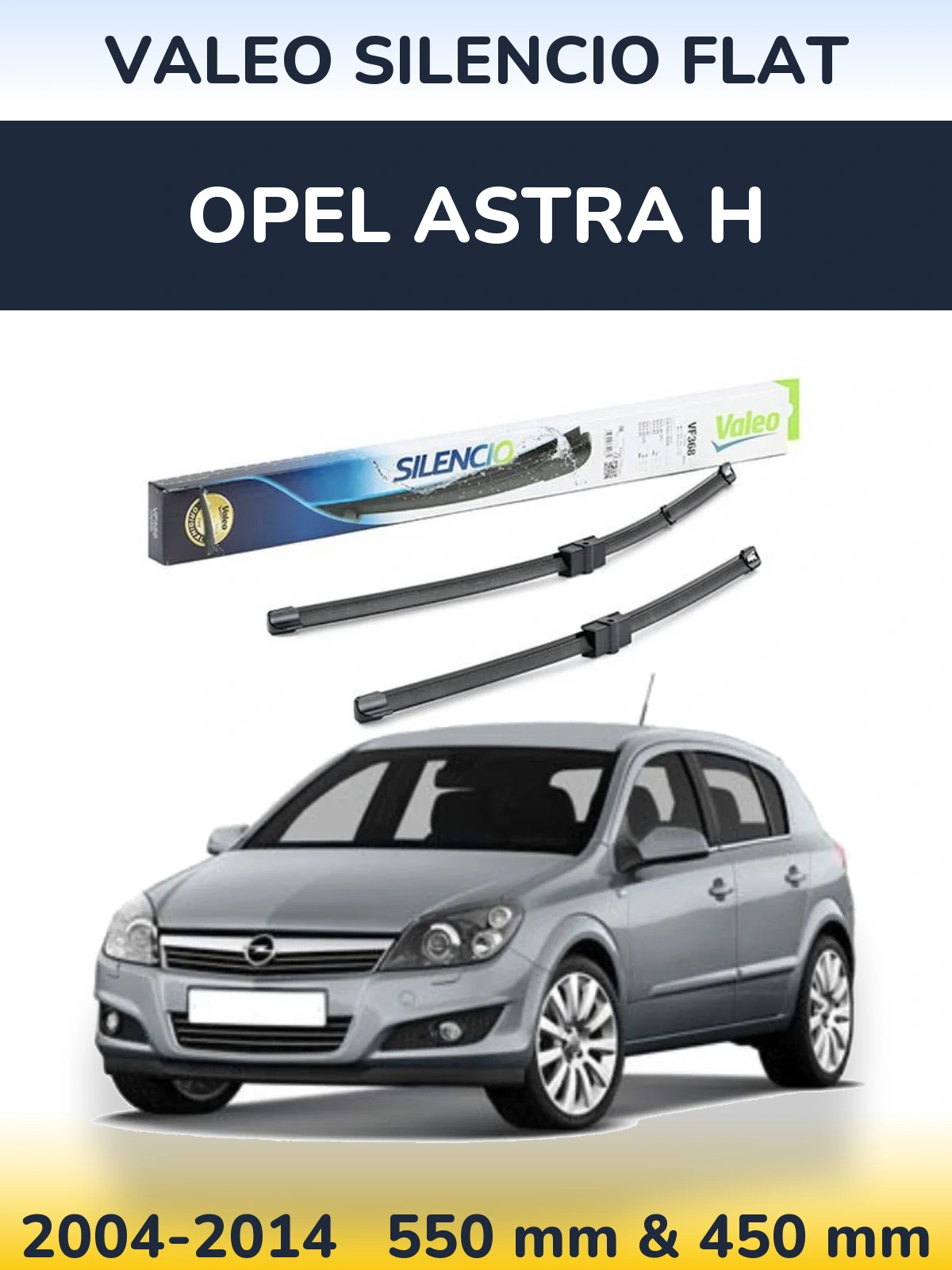 Torkarblad Valeo Silencio Flat för Opel Astra H