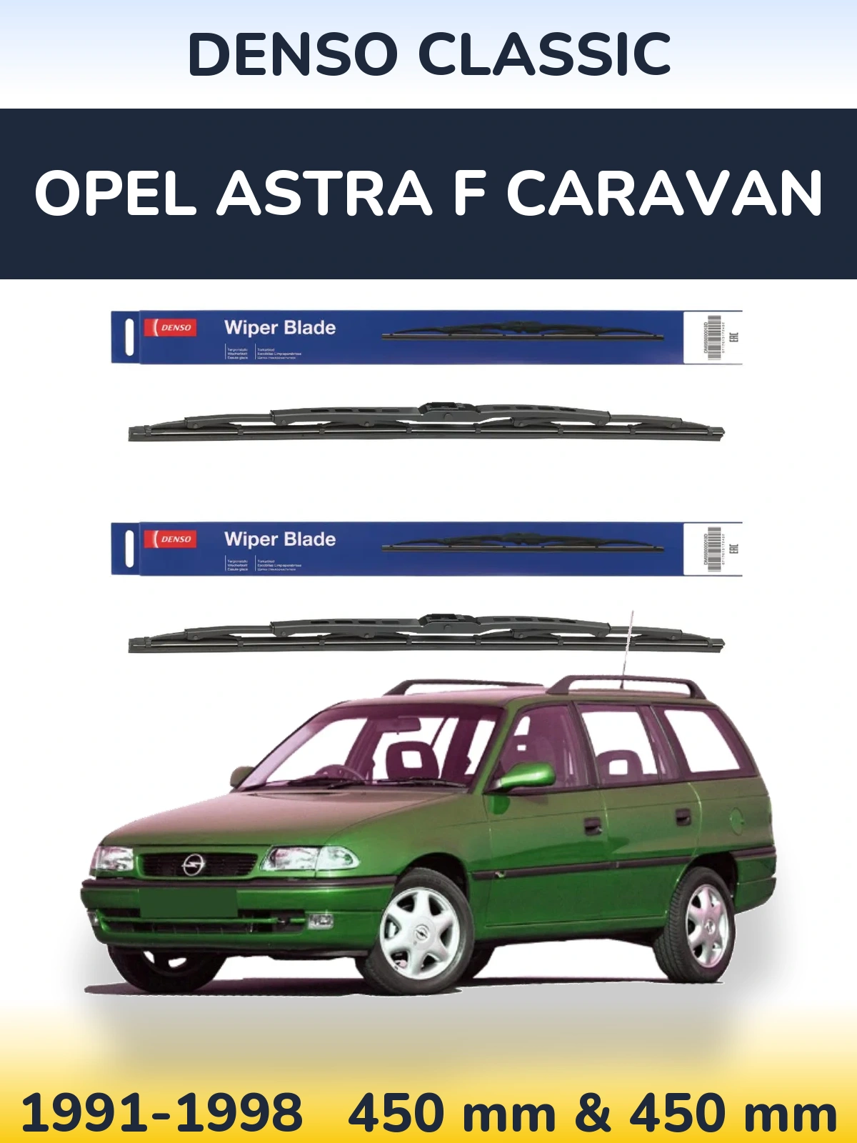 Torkarblad Denso Classic för Opel Astra F Caravan