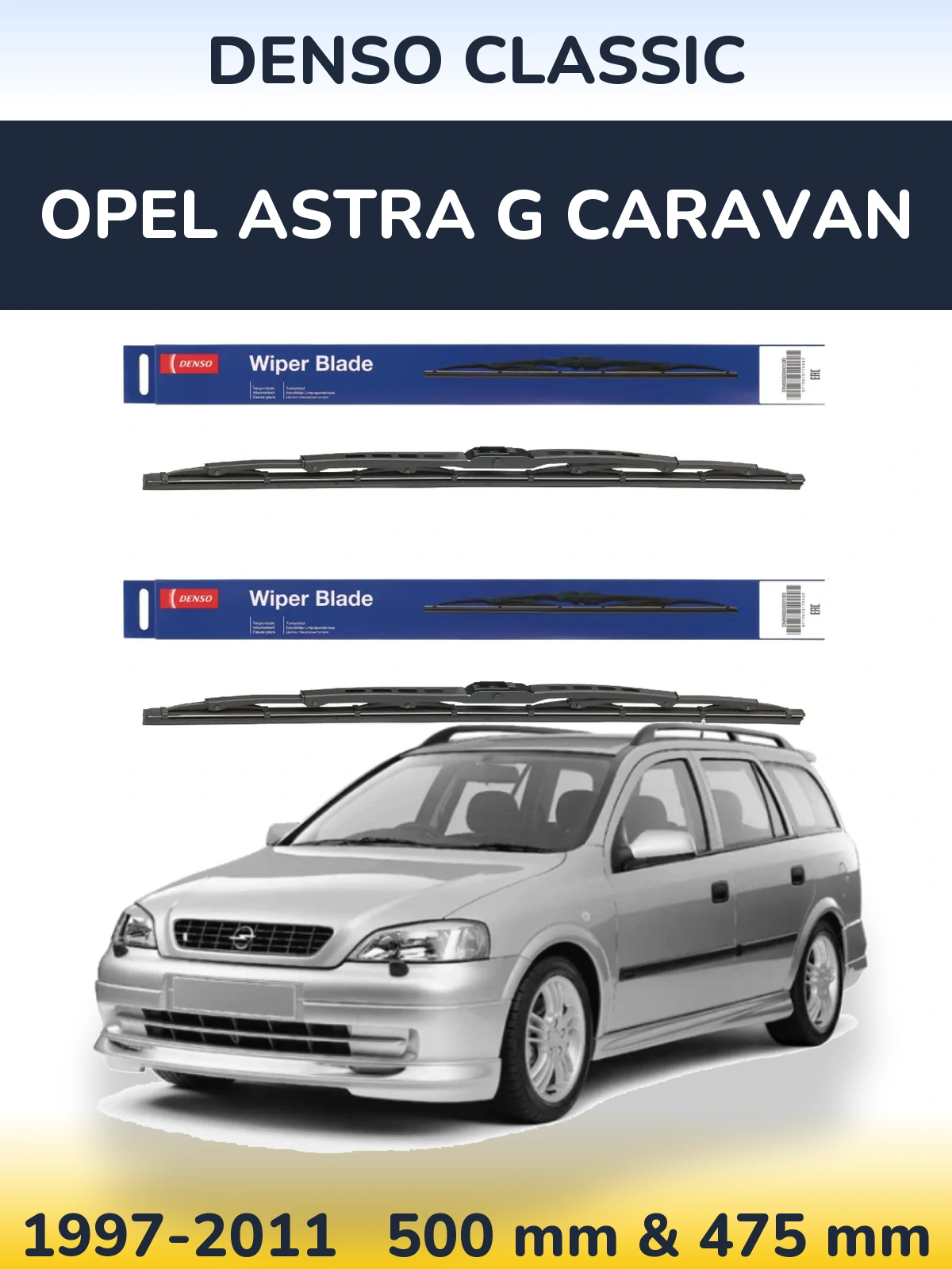 Torkarblad Denso Classic för Opel Astra G Caravan