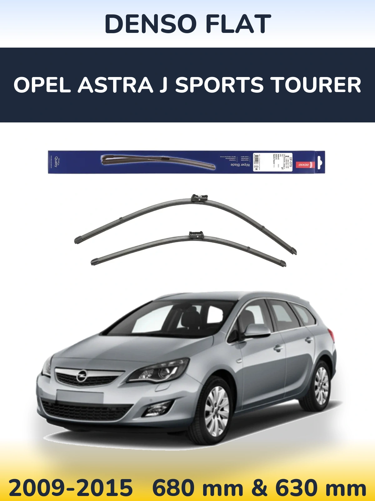 Torkarblad Denso Flat för Opel Astra J Sports Tourer