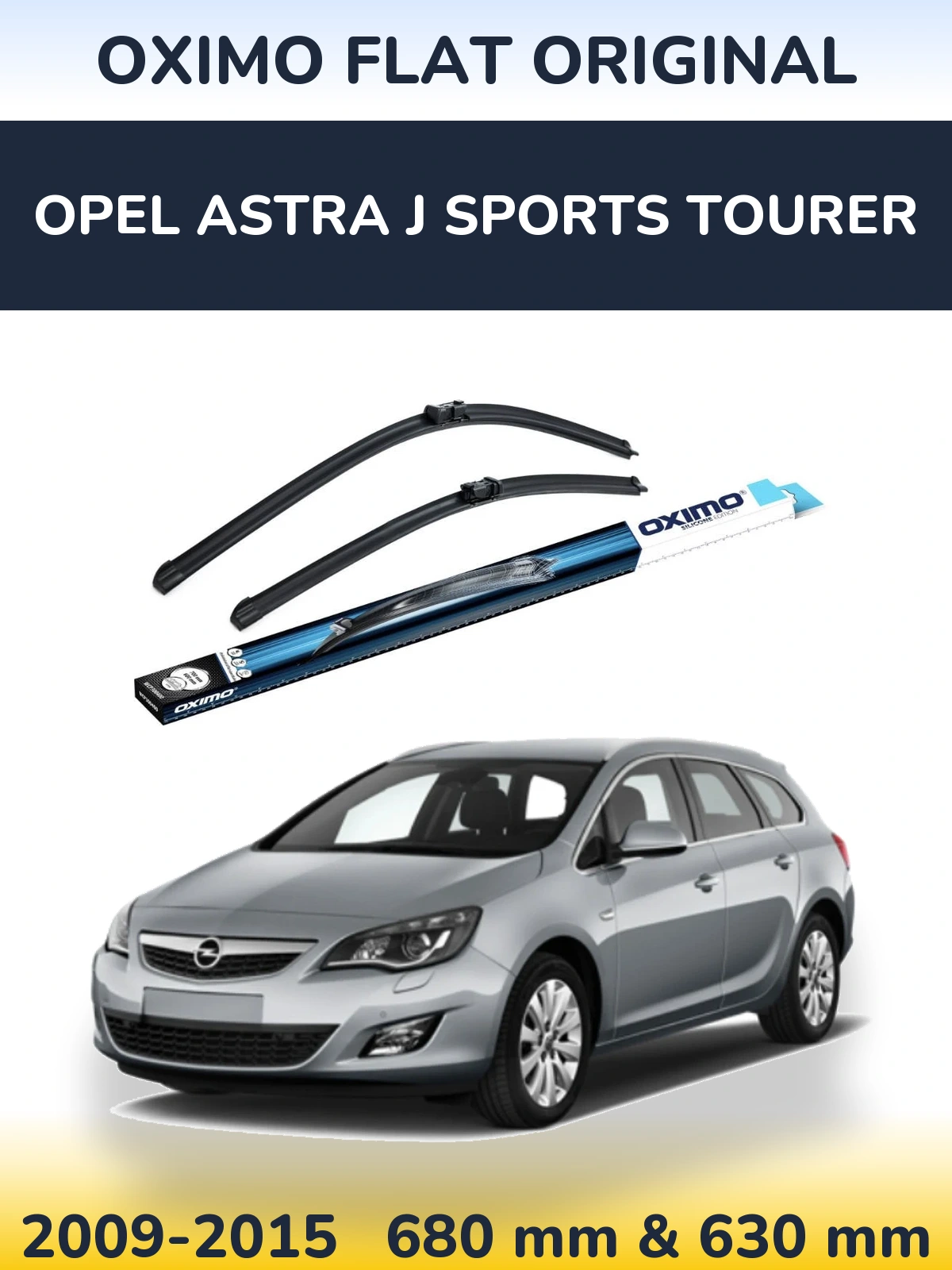Torkarblad Oximo Flat Original för Opel Astra J Sports Tourer