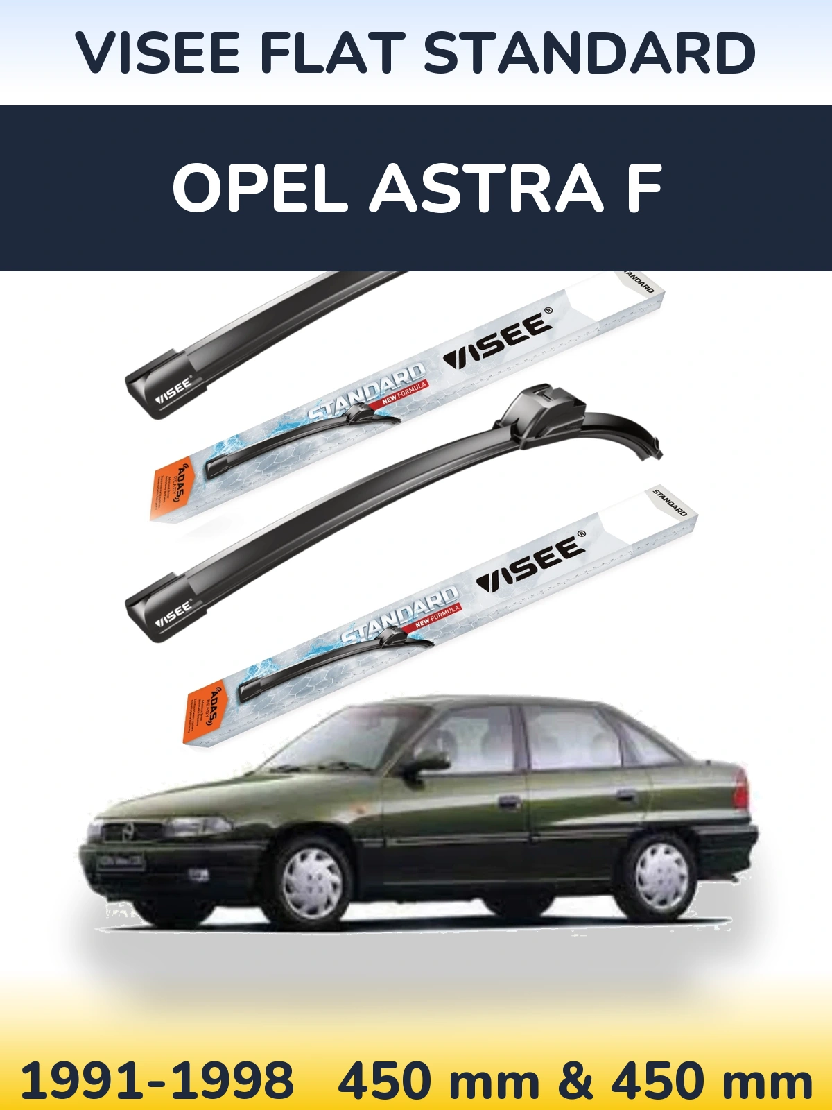 Torkarblad VISEE FLAT STANDARD för Opel Astra F
