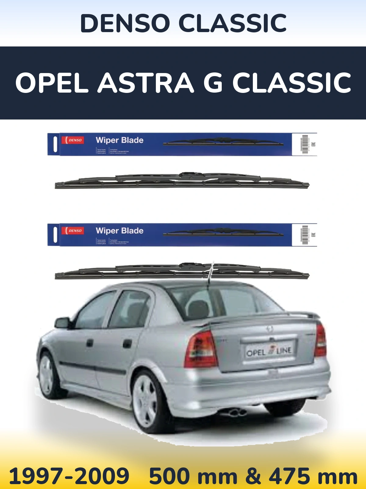 Torkarblad Denso Classic för Opel Astra G Classic