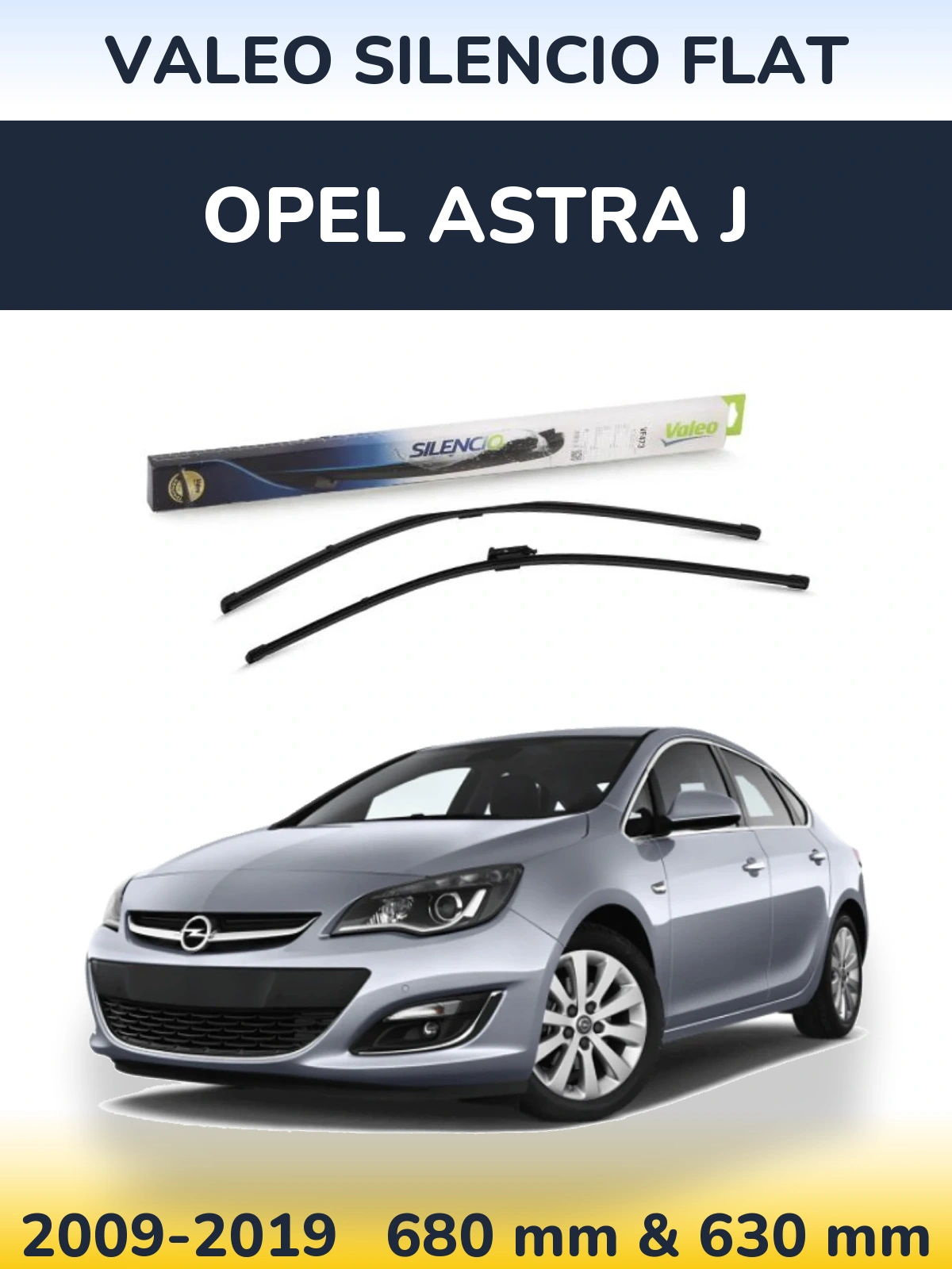 Torkarblad Valeo Silencio Flat för Opel Astra J