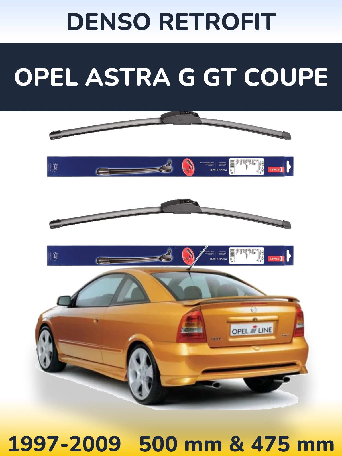 Torkarblad Denso Retrofit för Opel Astra G GT coupe
