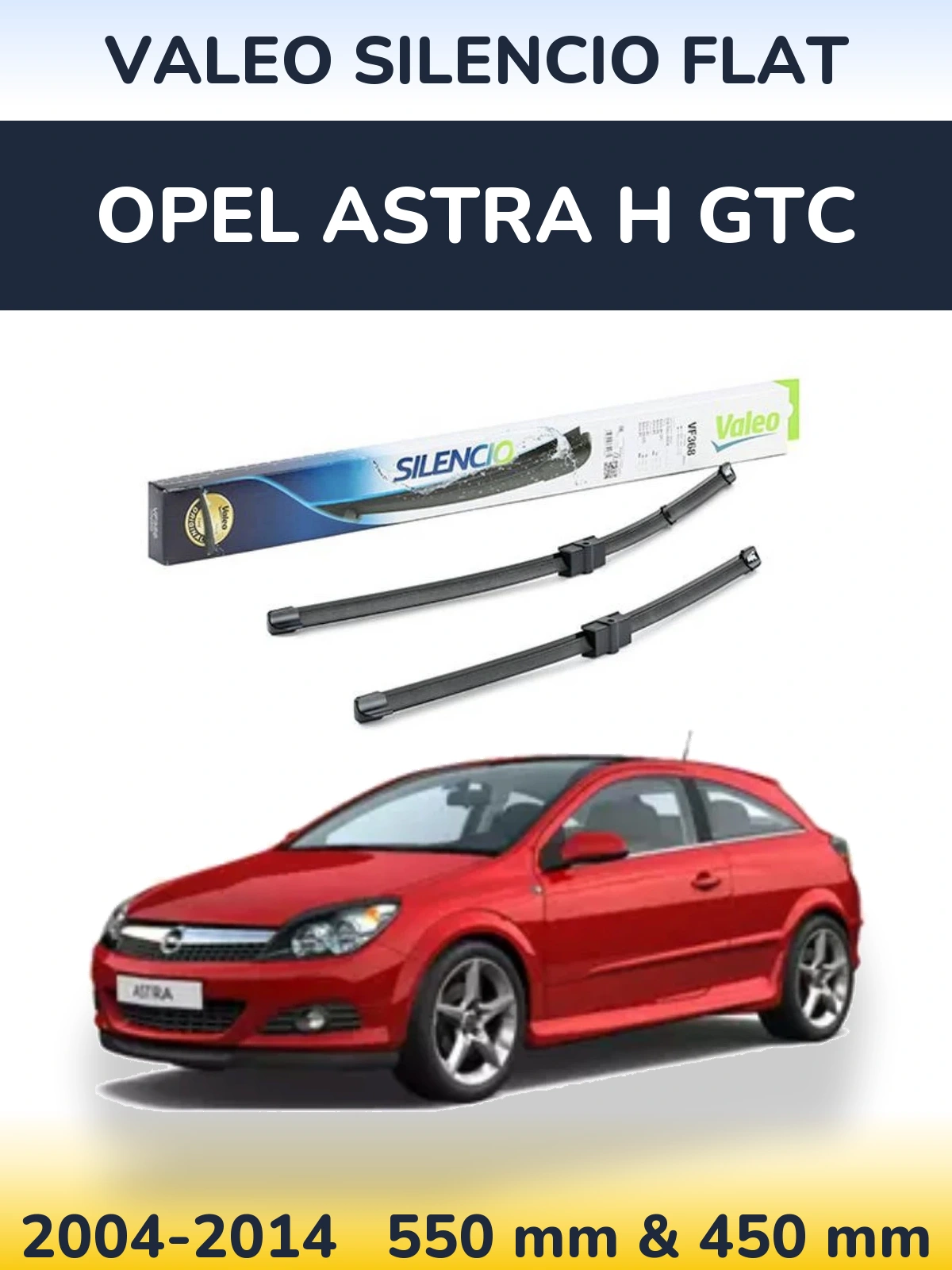 Torkarblad Valeo Silencio Flat för Opel Astra H GTC