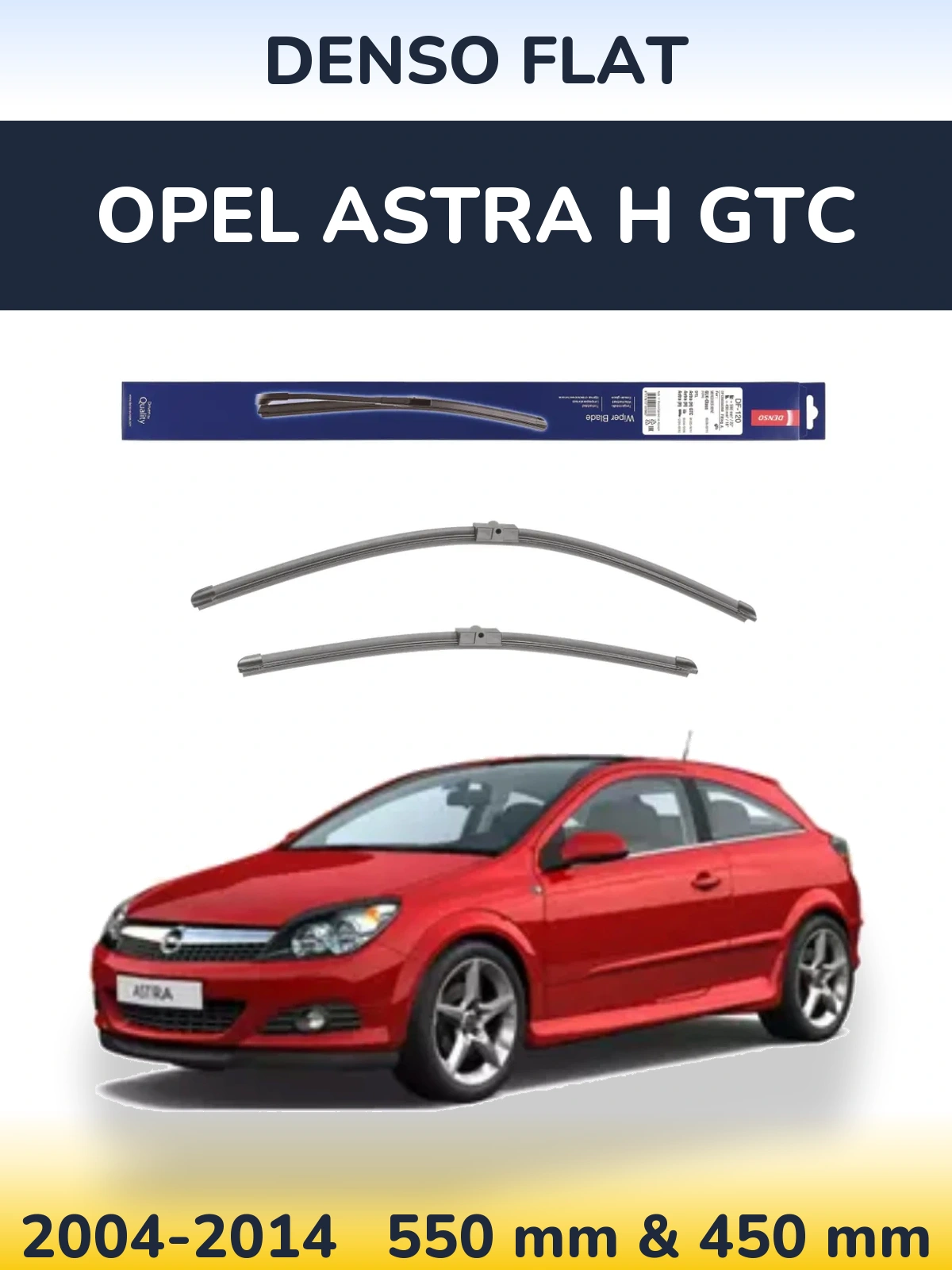 Комплект передних дворников Denso Flat 550 & 450 мм для Opel Astra H GTC 2004-2014