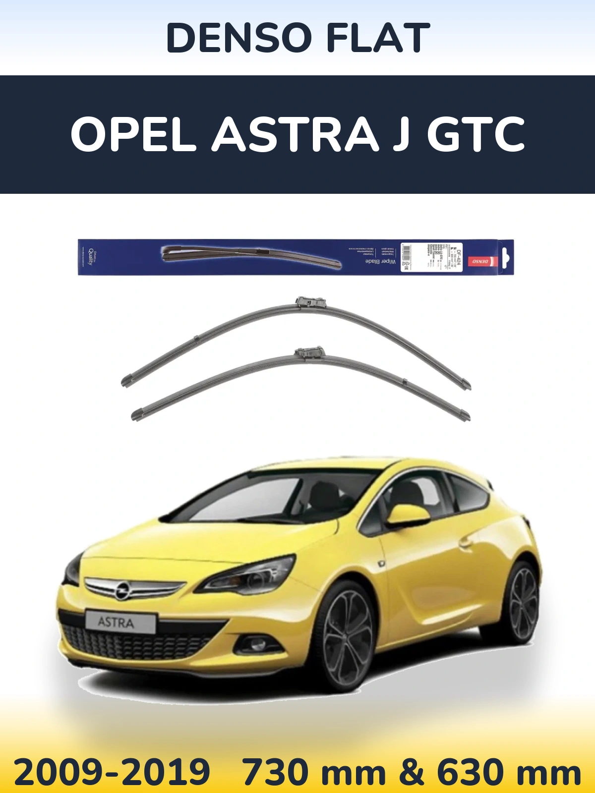 Torkarblad Denso Flat för Opel Astra J GTC