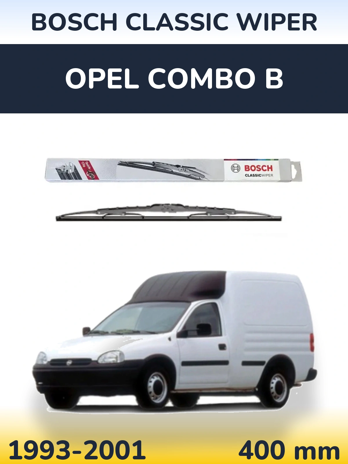 Задня щітка BOSCH Classic Wiper 400 мм для Opel Combo B 1993-2001