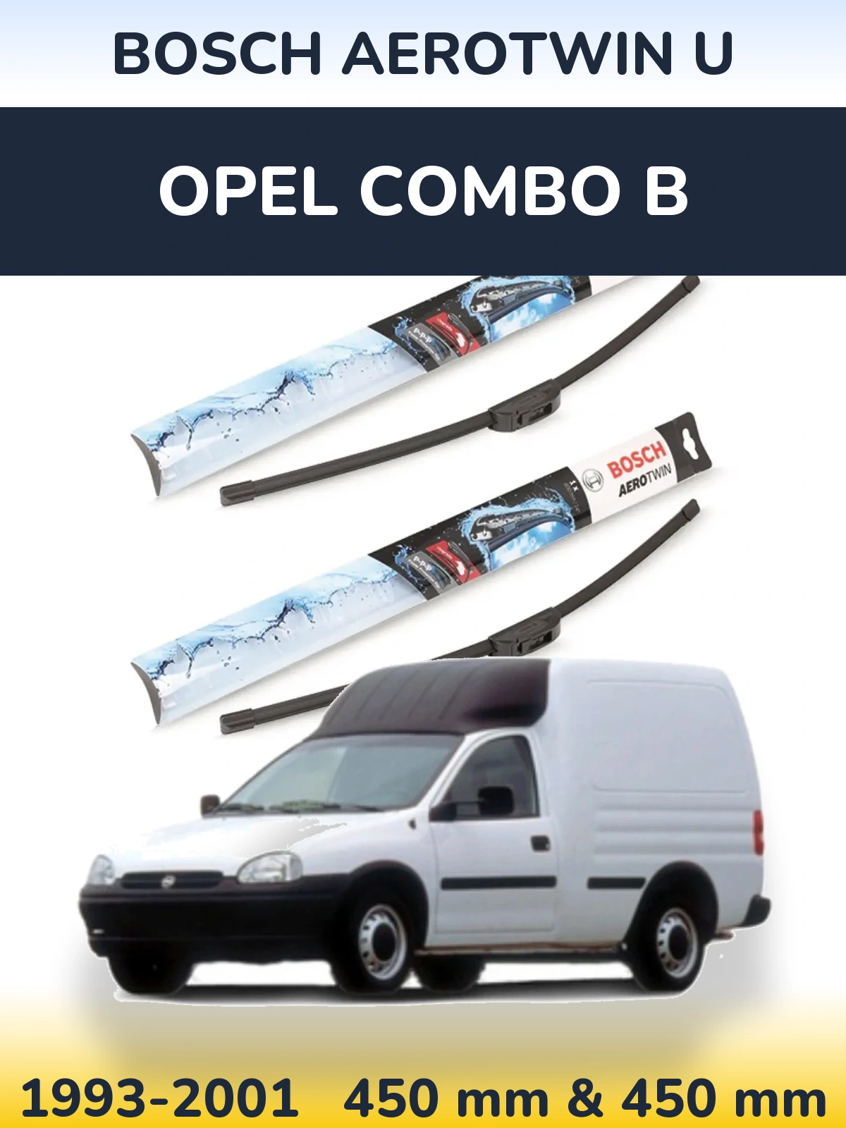 Torkarblad BOSCH AeroTwin U för Opel Combo B