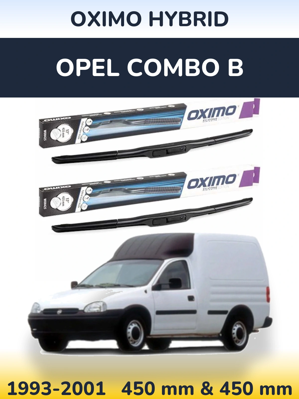 Torkarblad Oximo Hybrid för Opel Combo B
